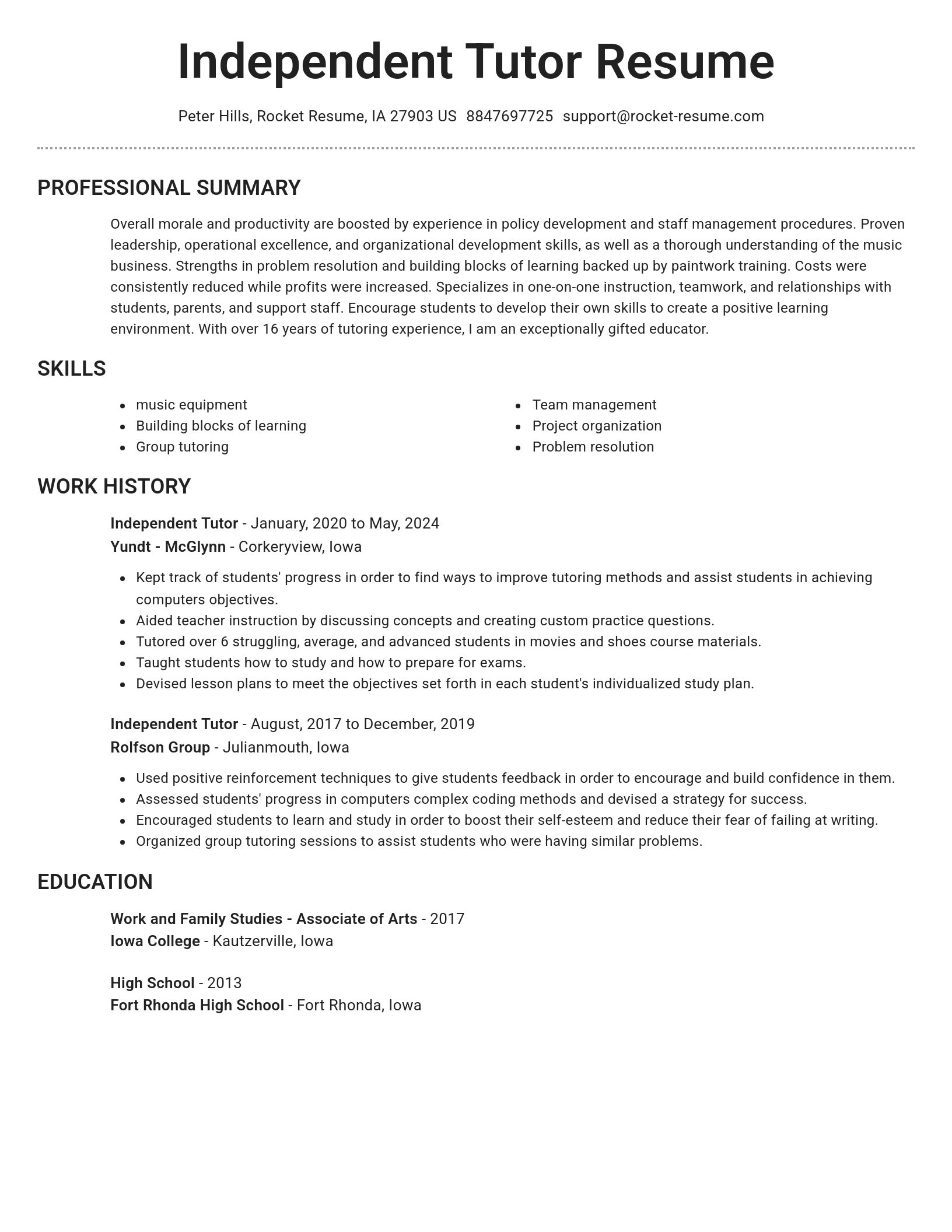 Brilliant resume template