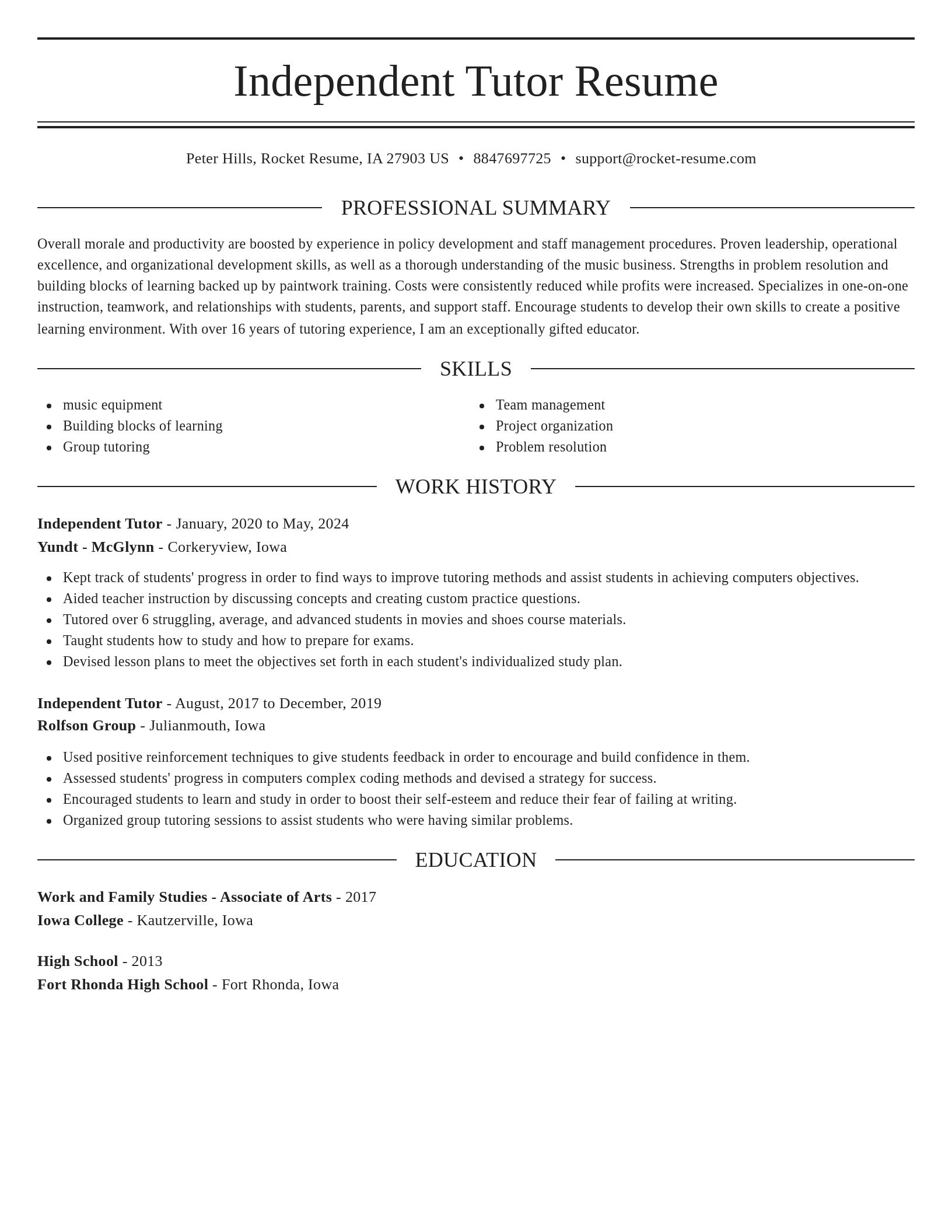 Elegant resume template