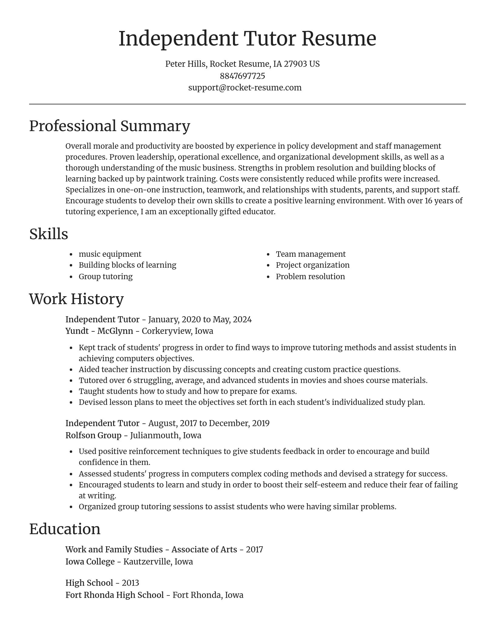 Focal Point resume template
