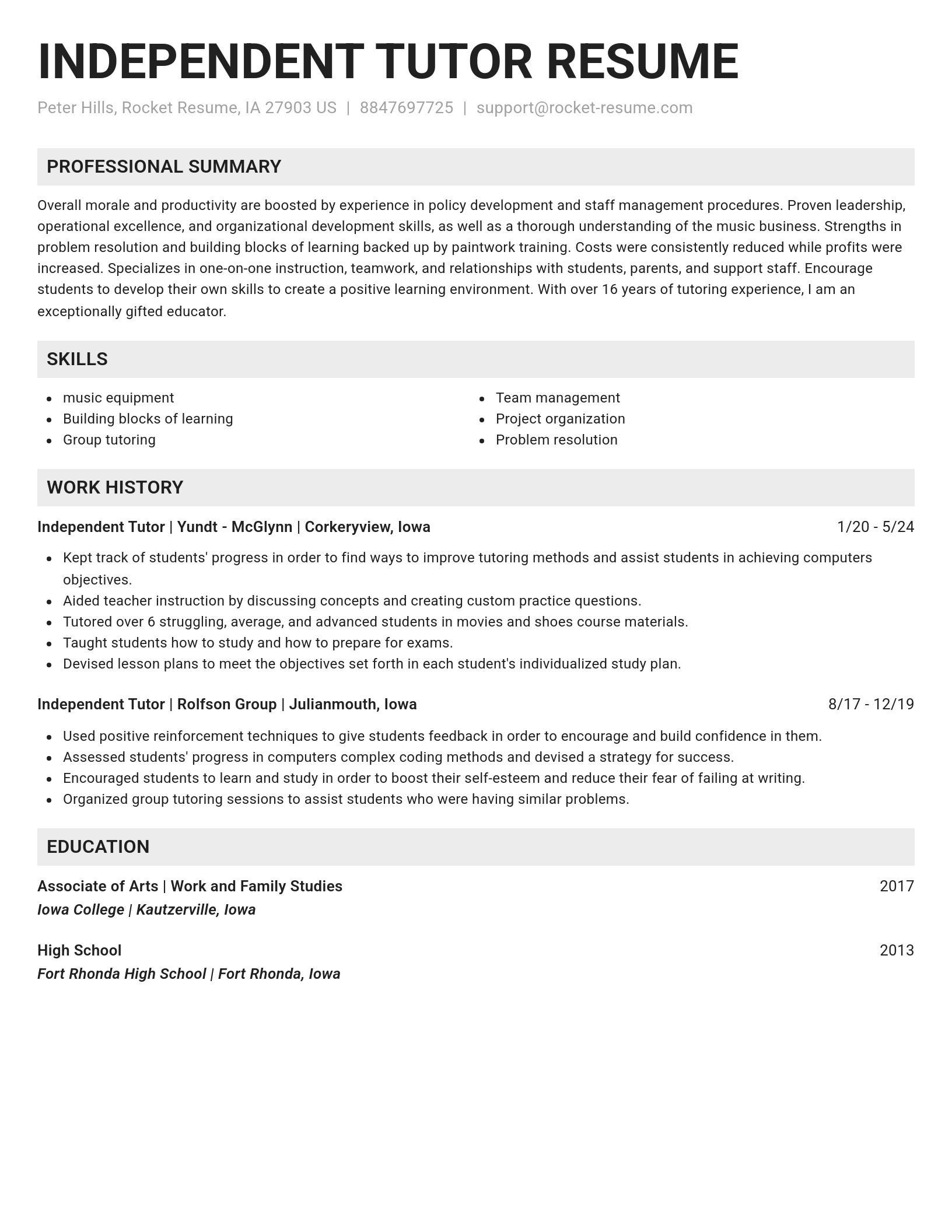Genius resume template
