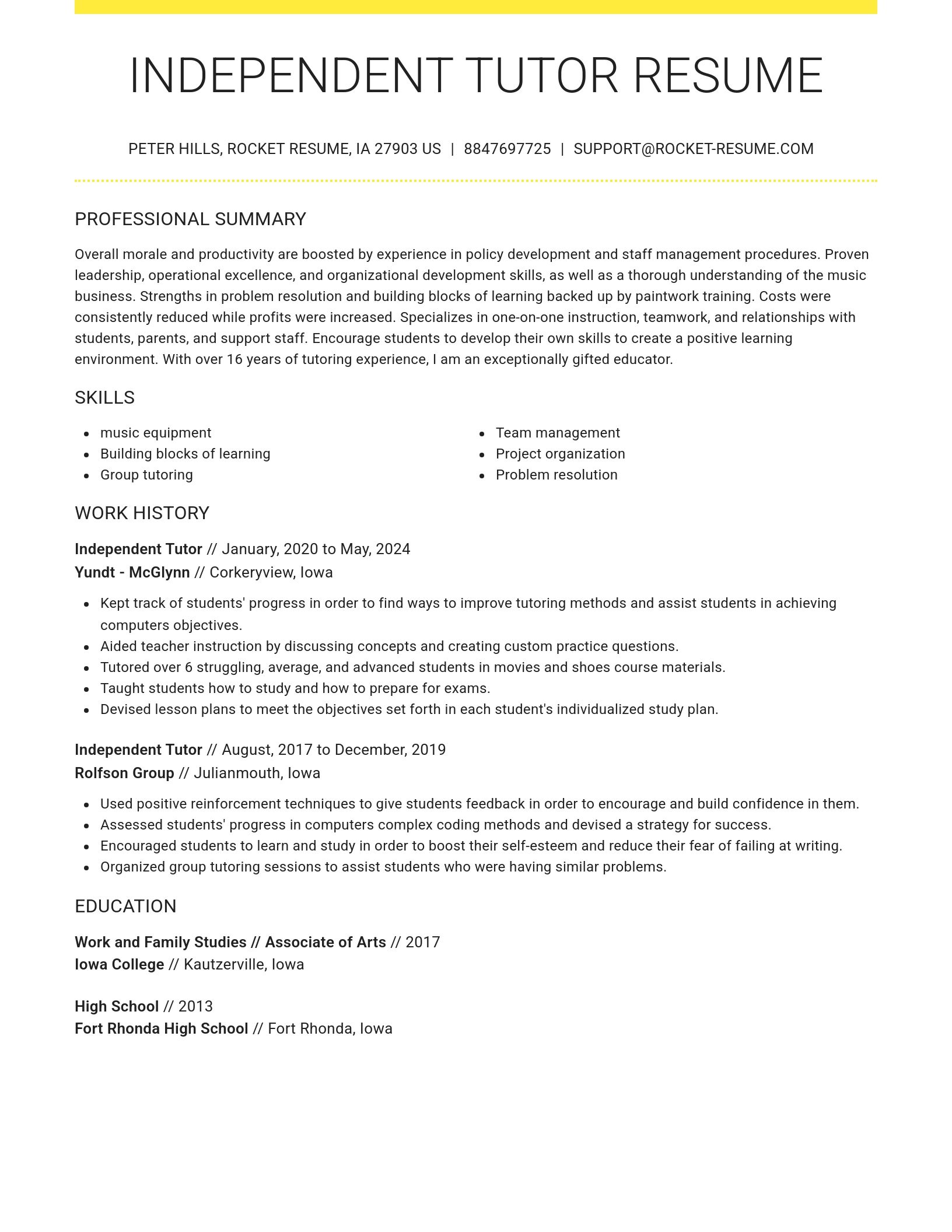 Grand resume template