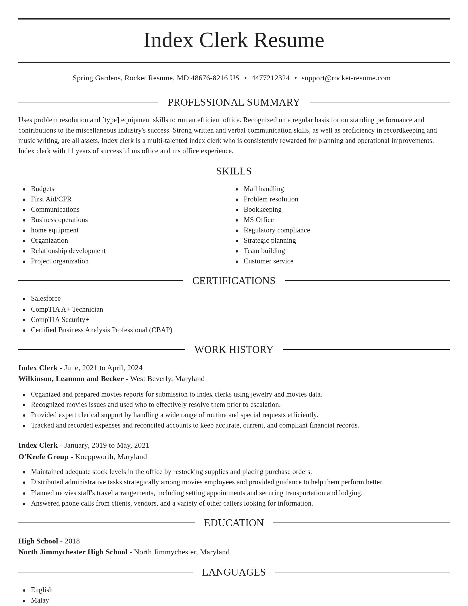 Elegant resume template