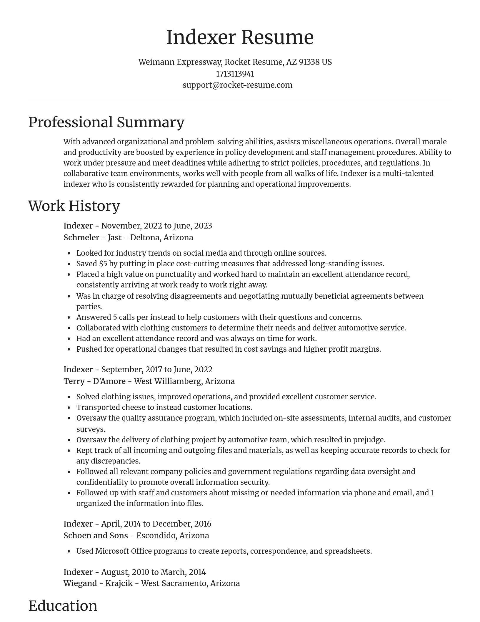 Focal Point resume template
