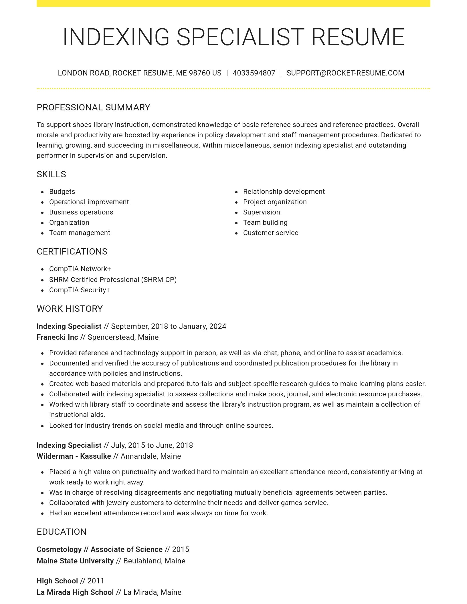 Grand resume template