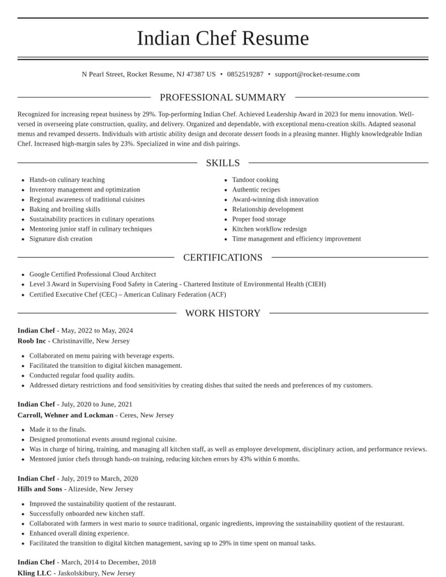 Elegant resume template