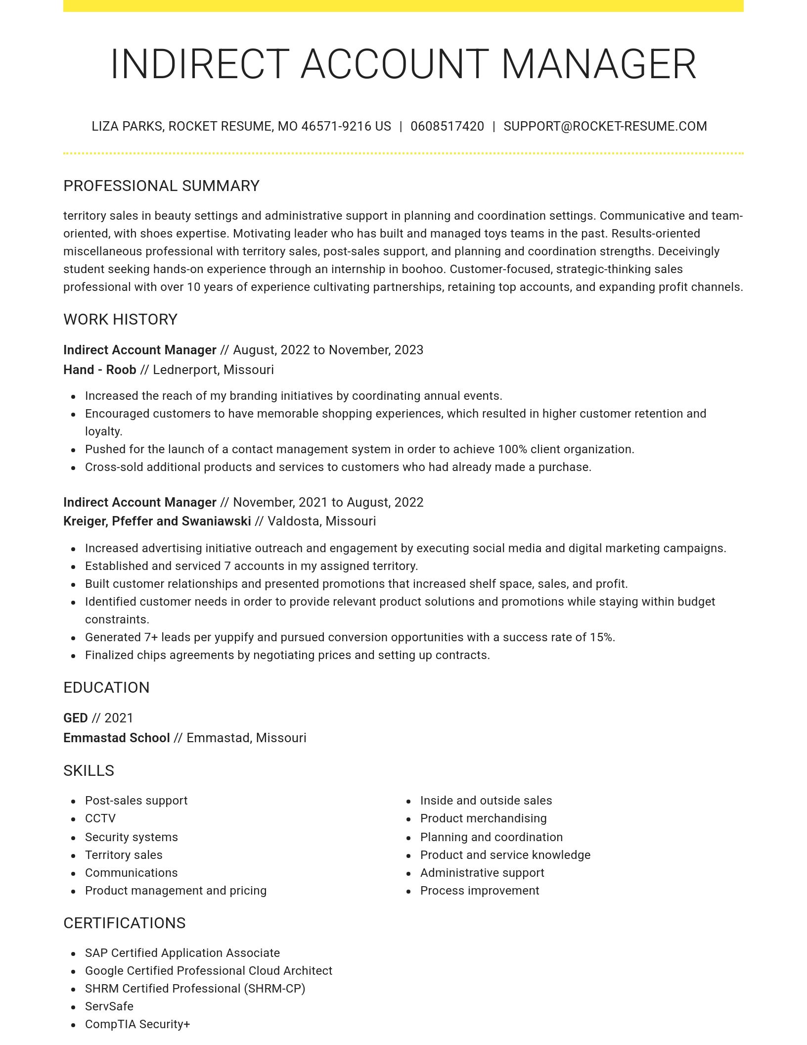 Grand resume template