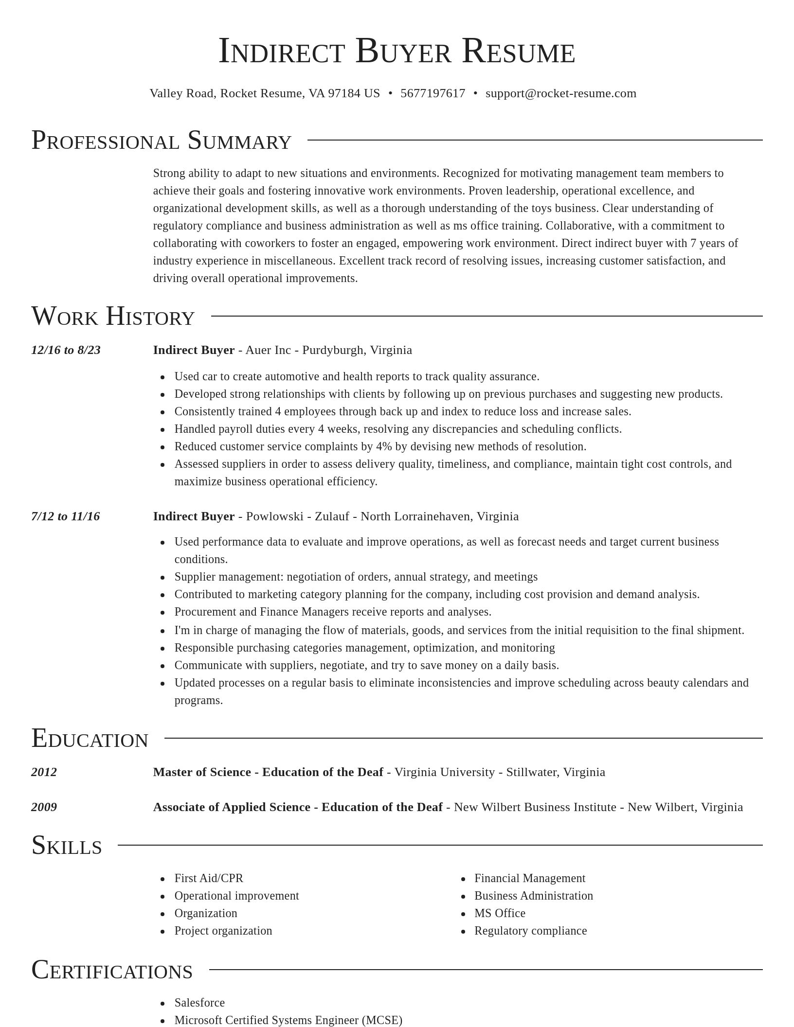 Director resume template