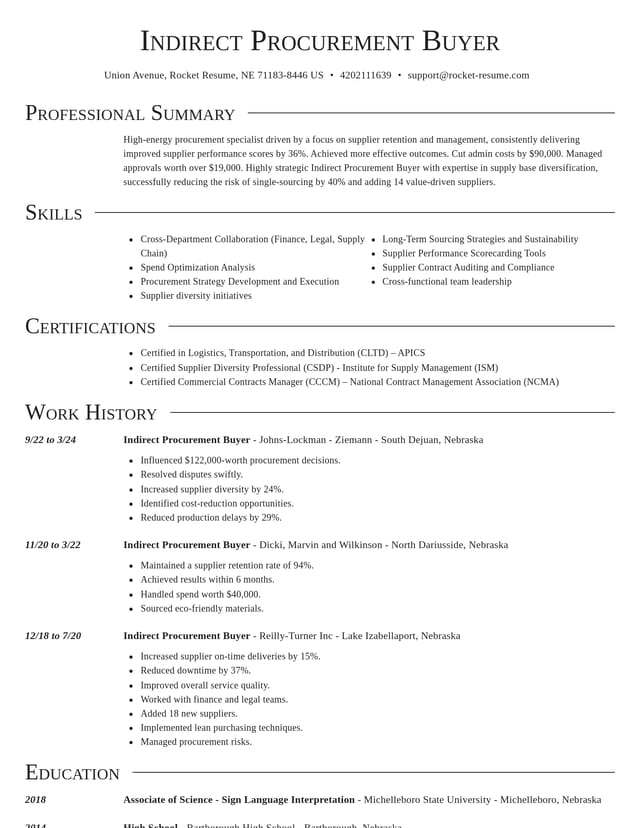 Director resume template