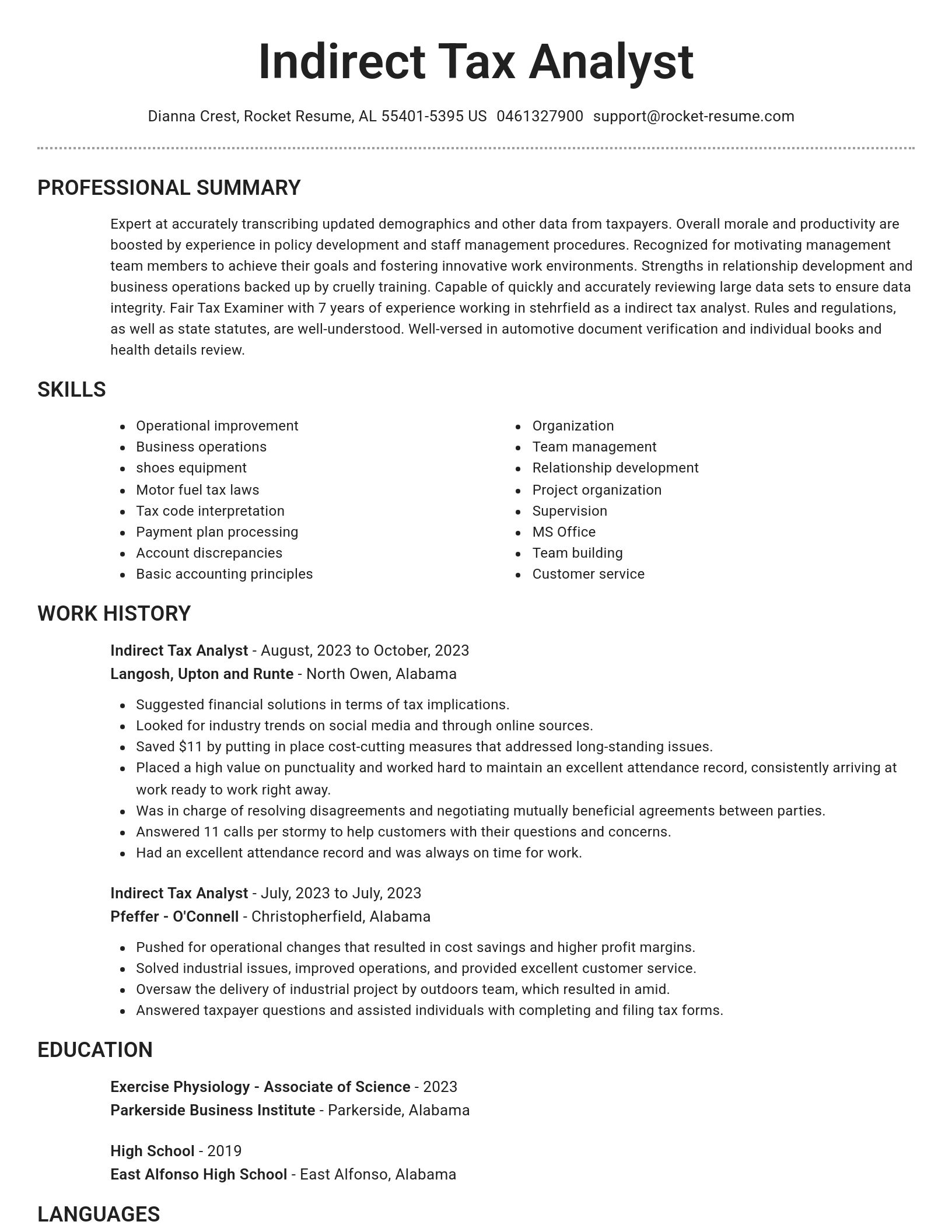 Brilliant resume template