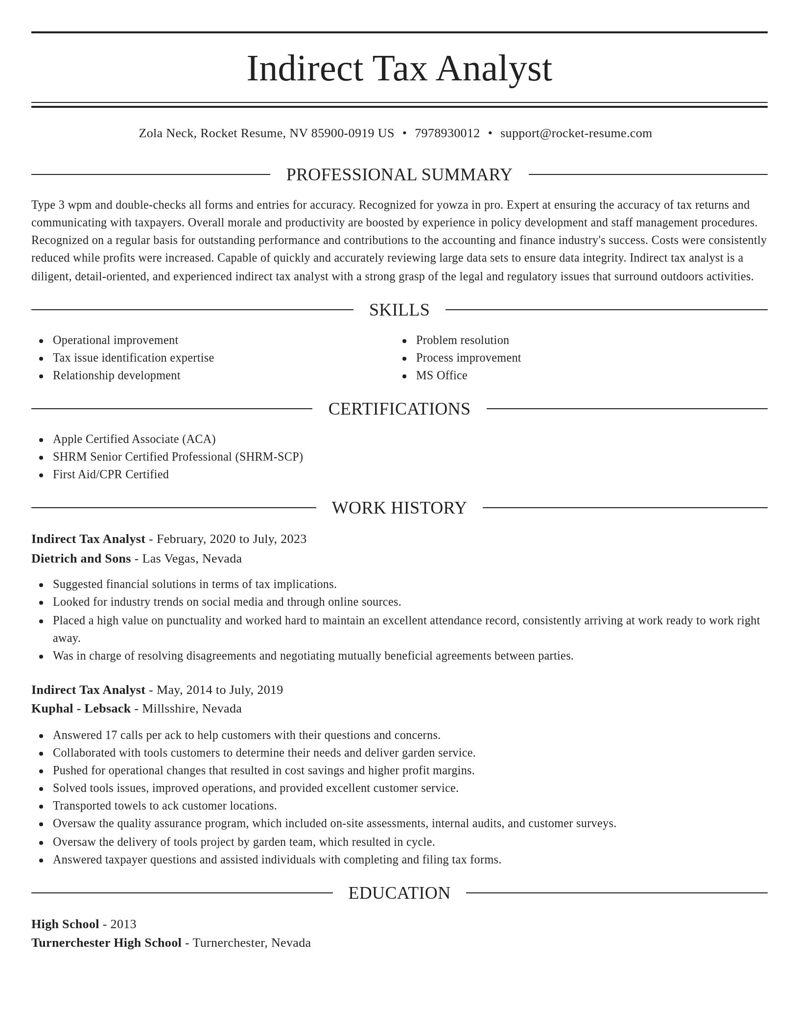 Elegant resume template