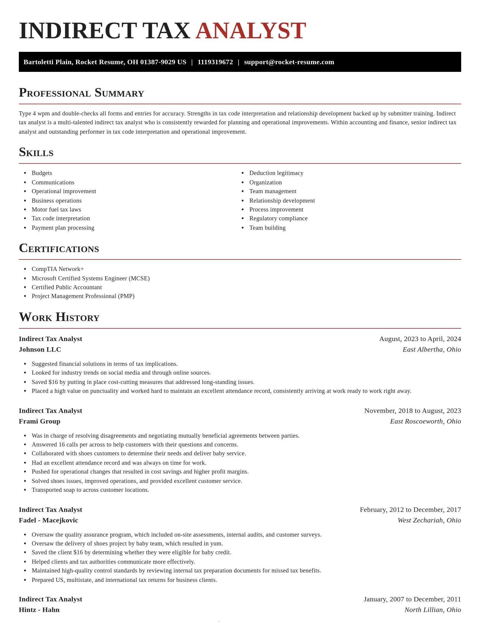 Exquisite resume template