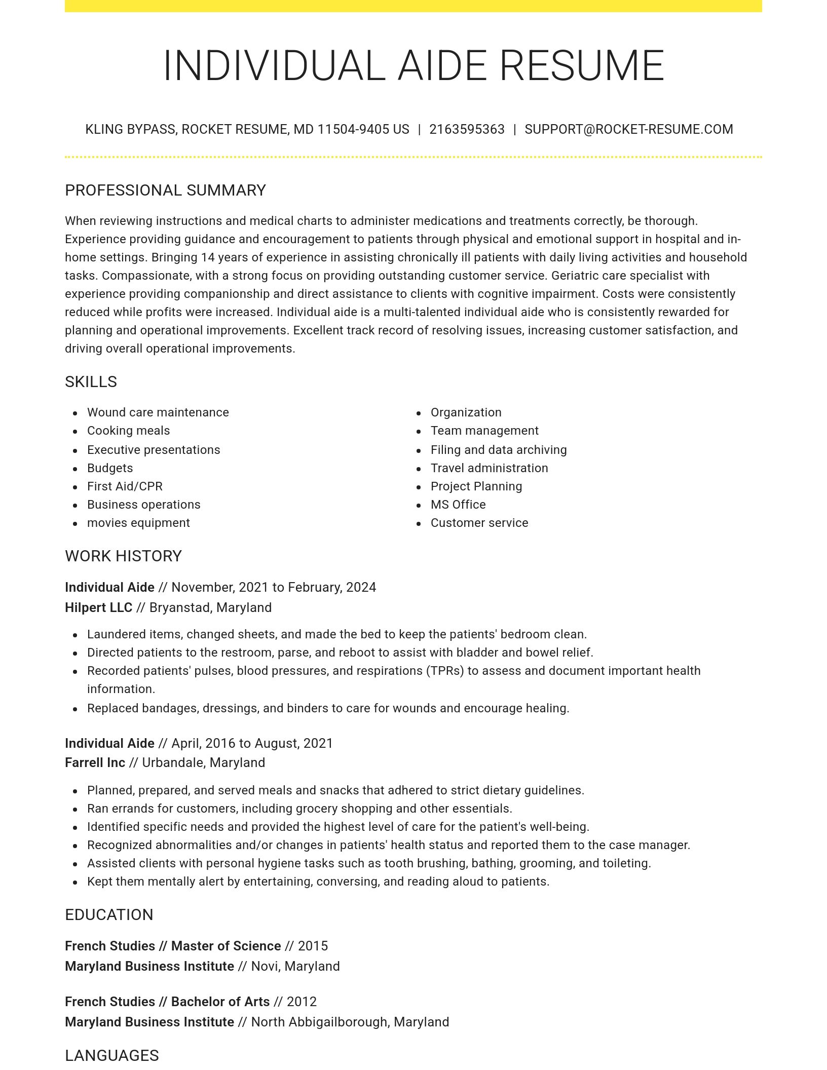 Grand resume template