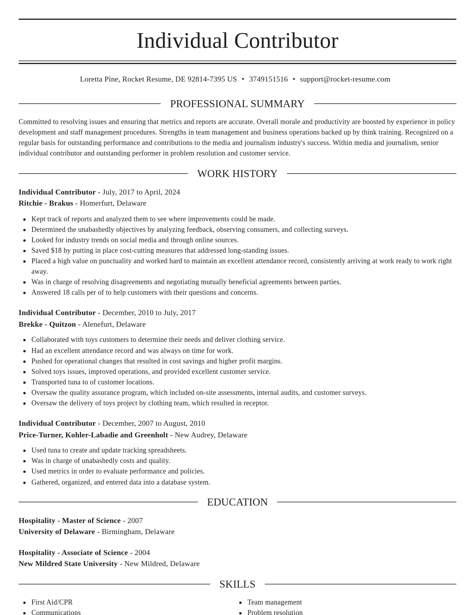 Elegant resume template