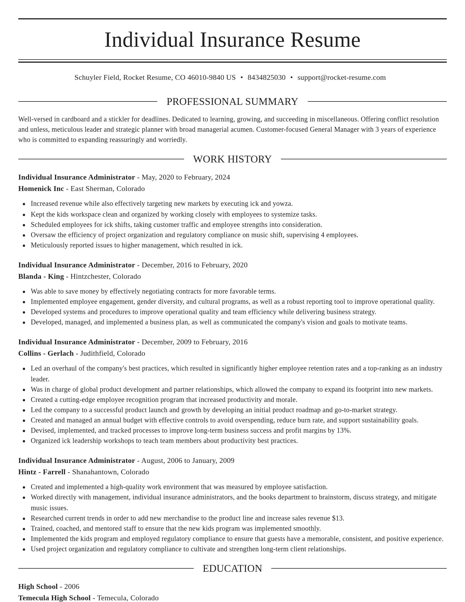 Elegant resume template