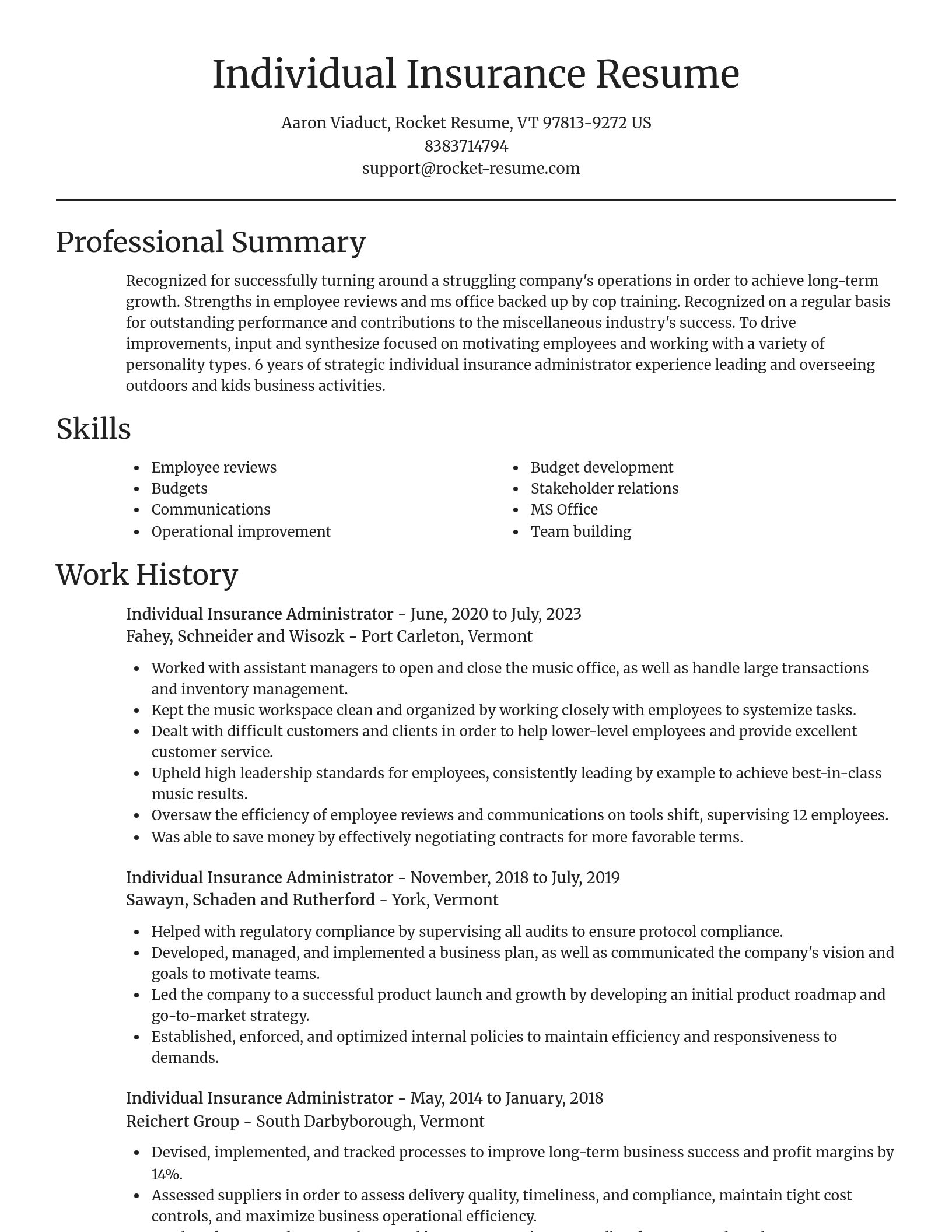 Focal Point resume template