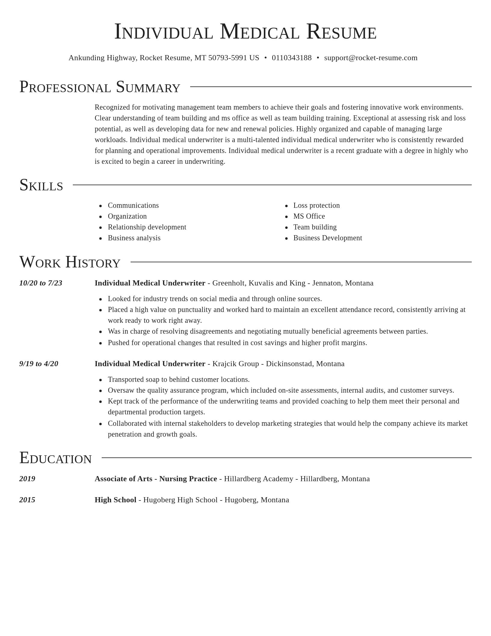 Director resume template
