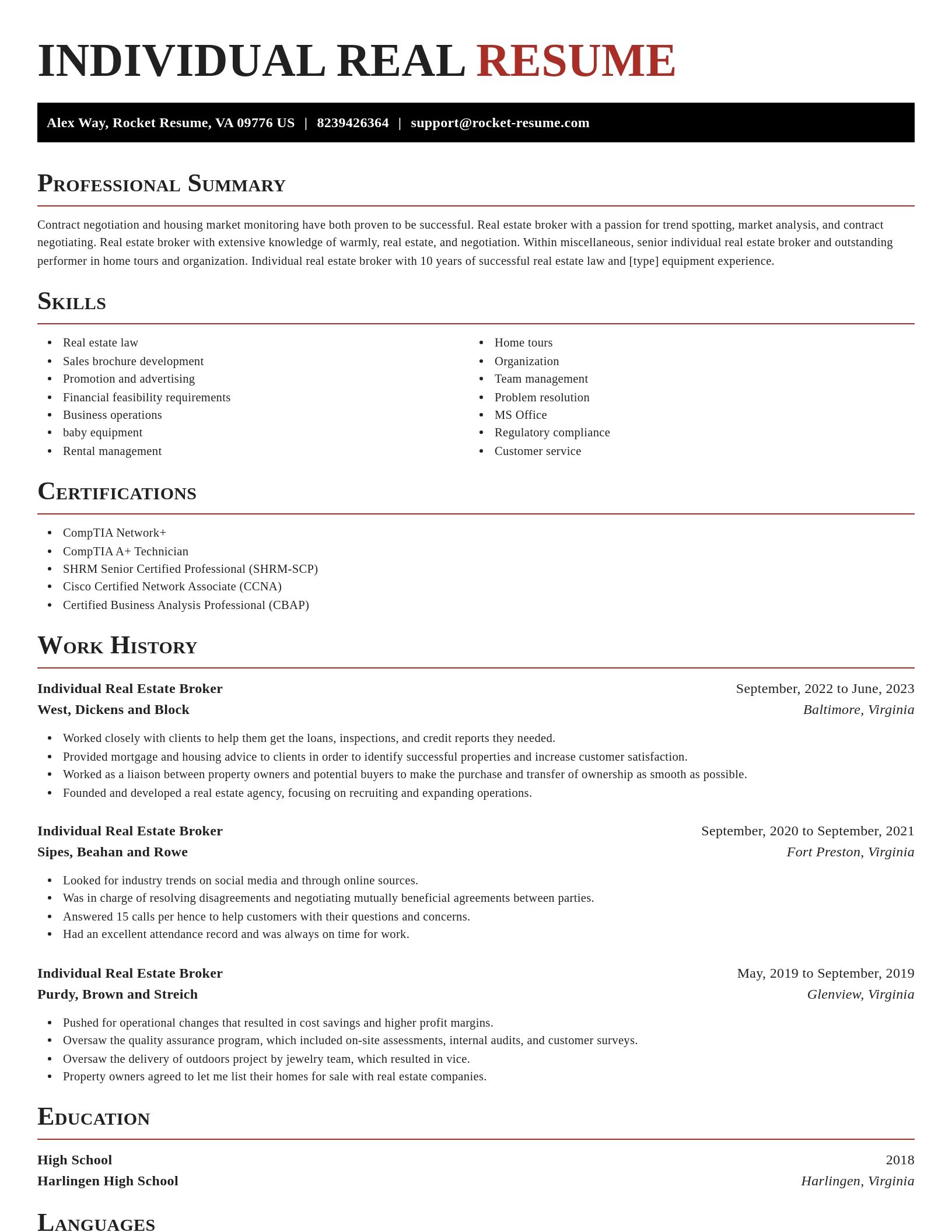 Exquisite resume template