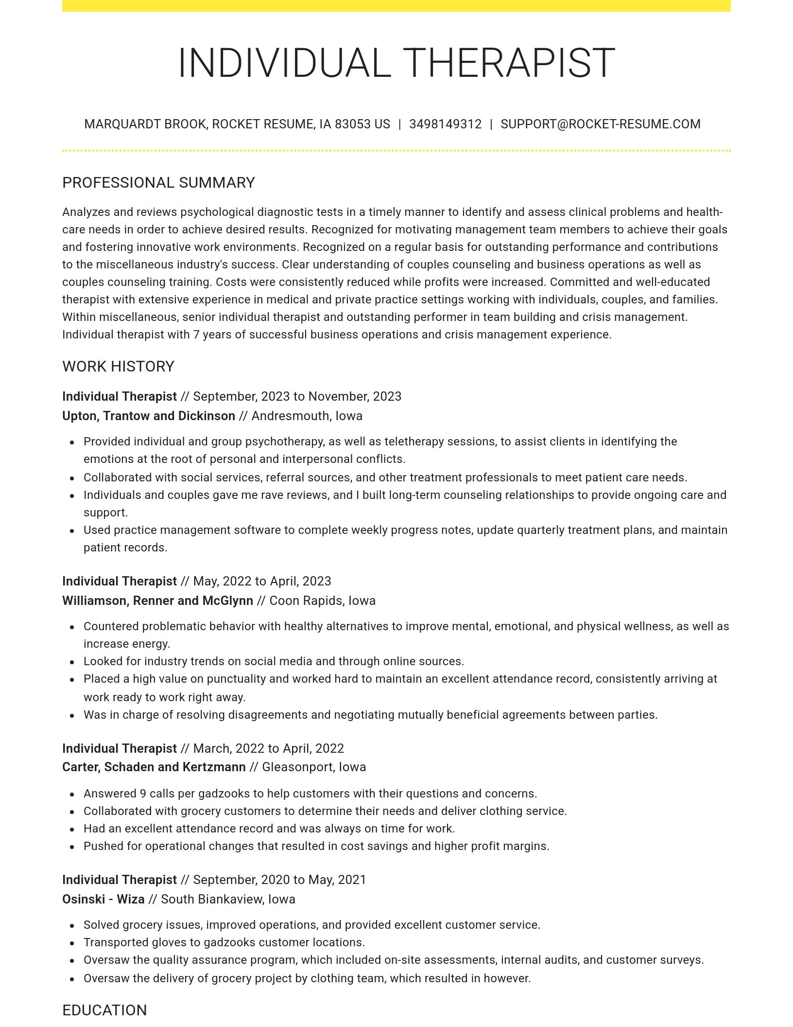 Grand resume template