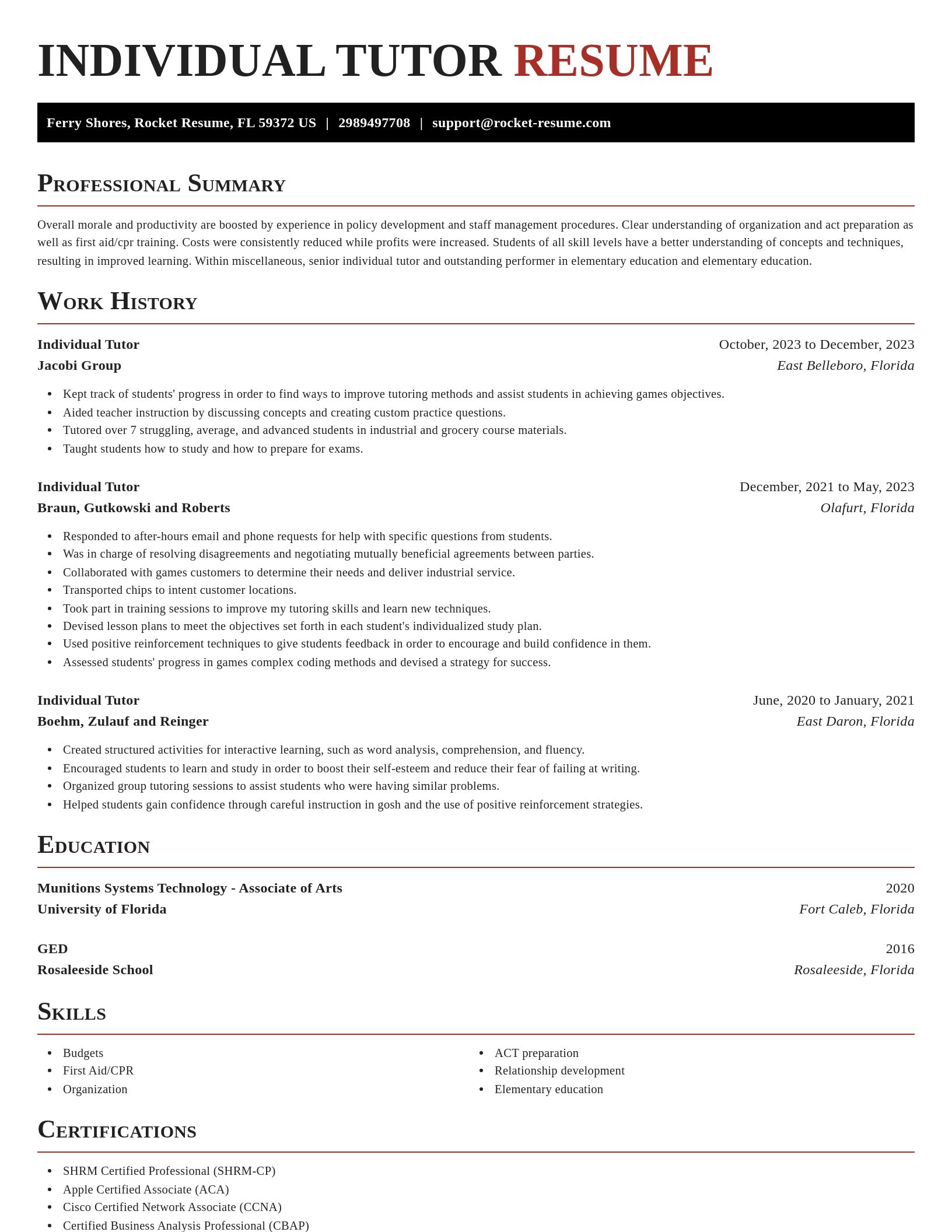 Exquisite resume template
