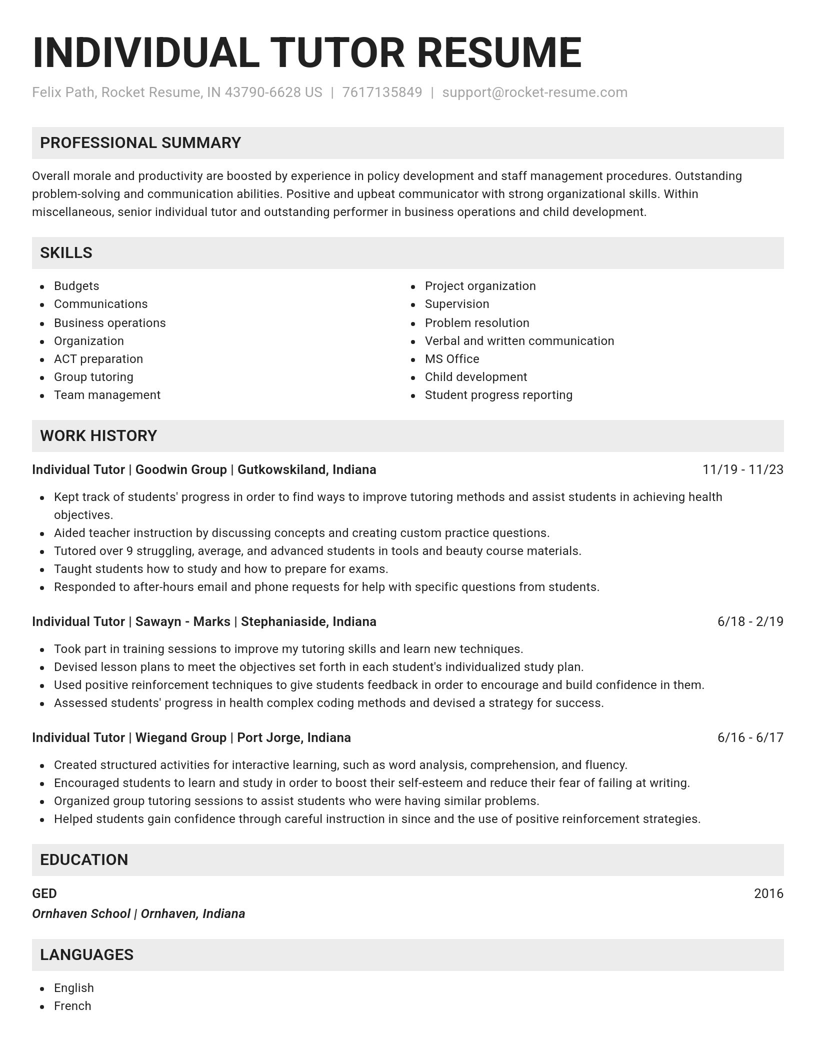 Genius resume template