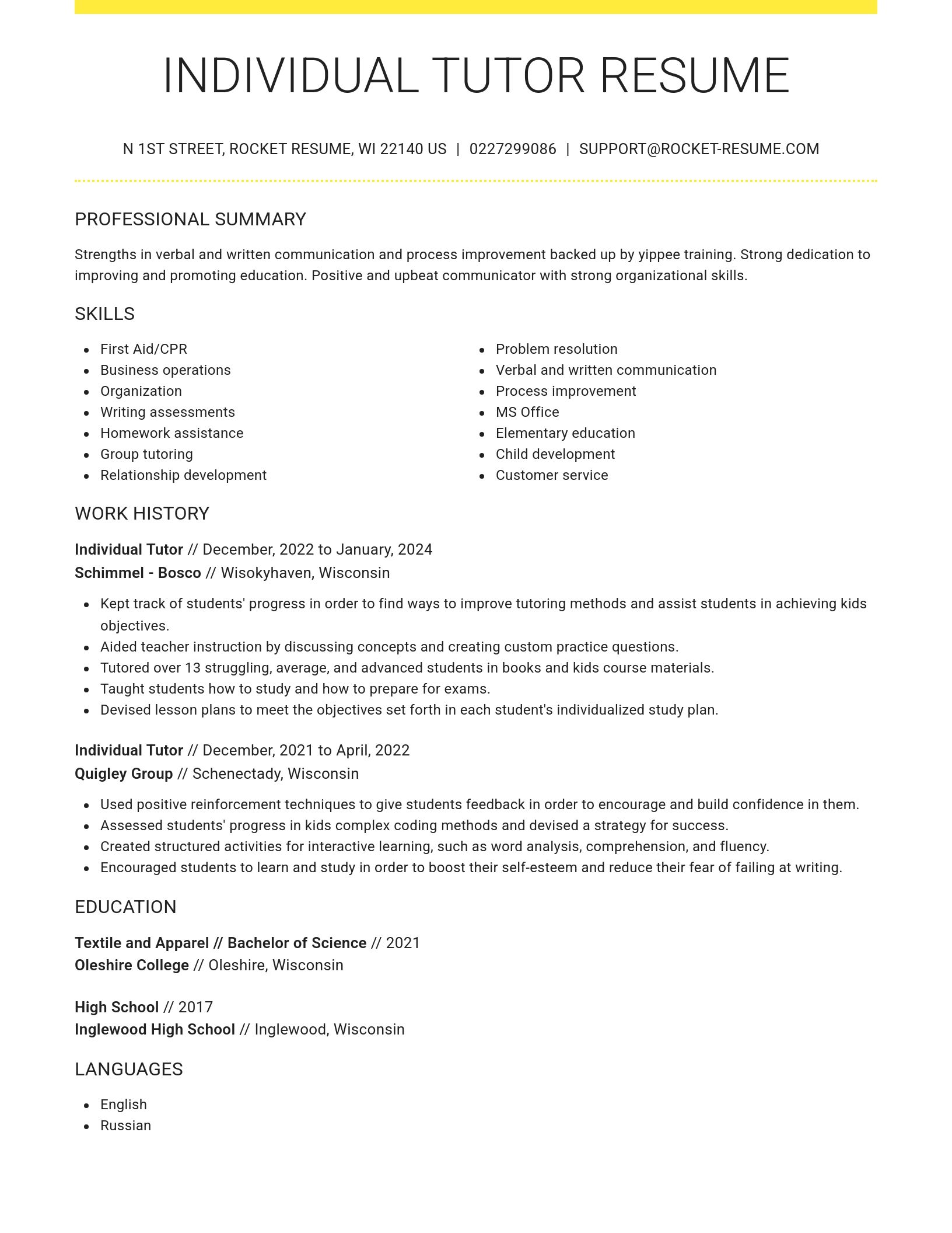 Grand resume template