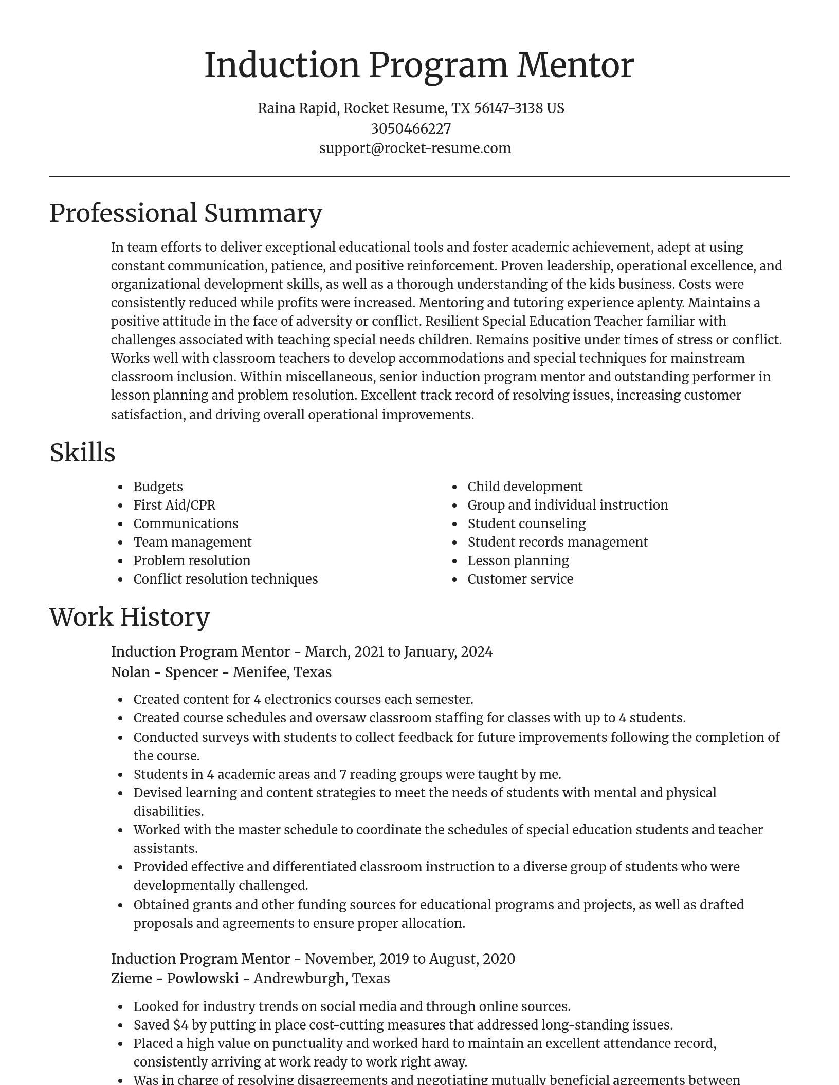 Focal Point resume template