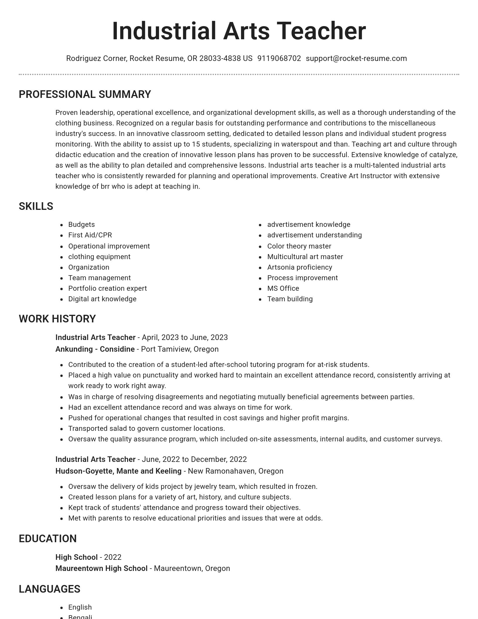 Brilliant resume template