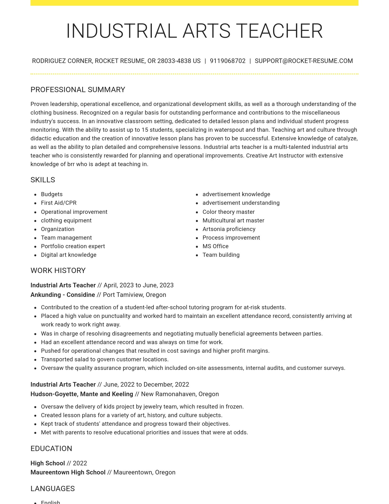 Grand resume template