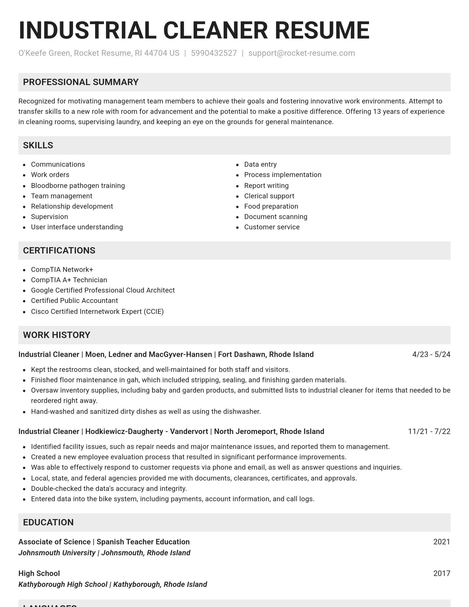 Genius resume template