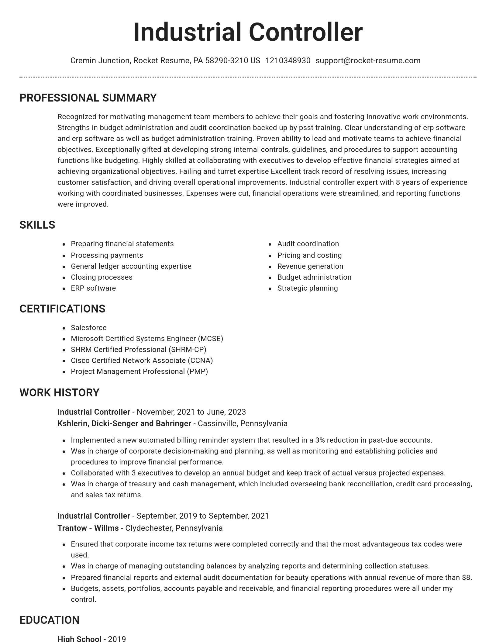Brilliant resume template