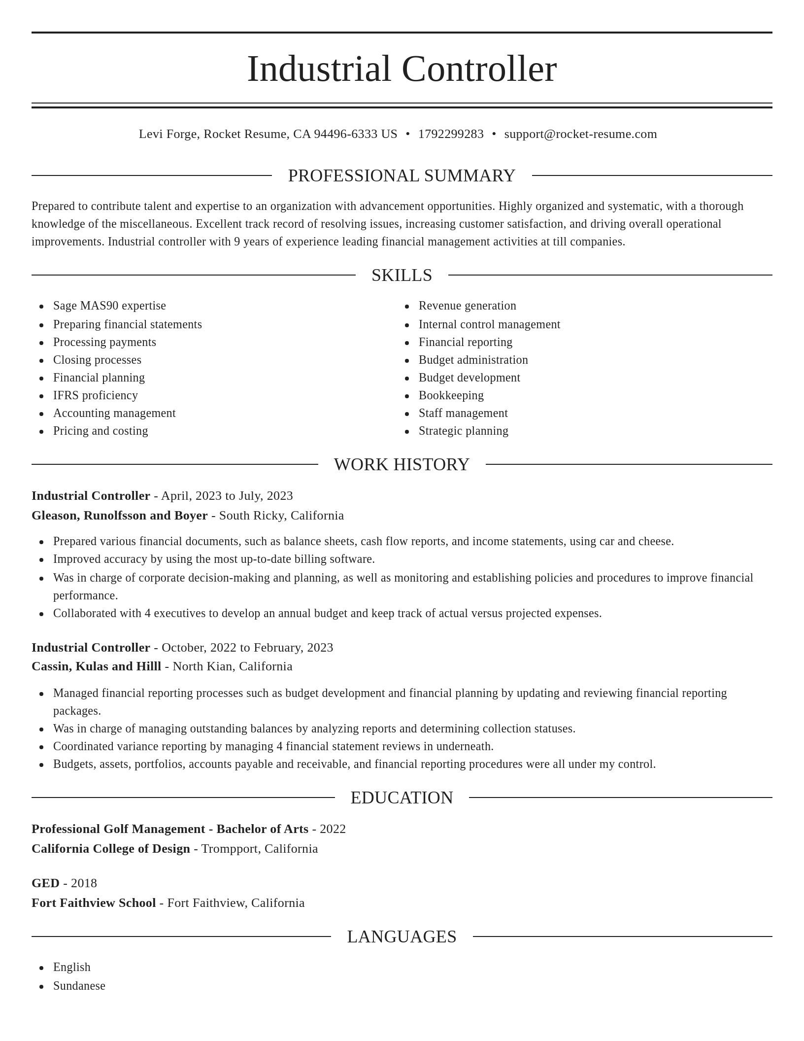 Elegant resume template