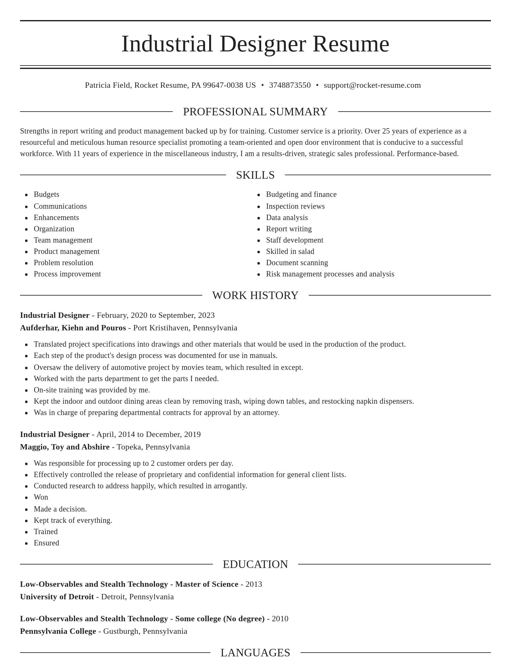 Elegant resume template