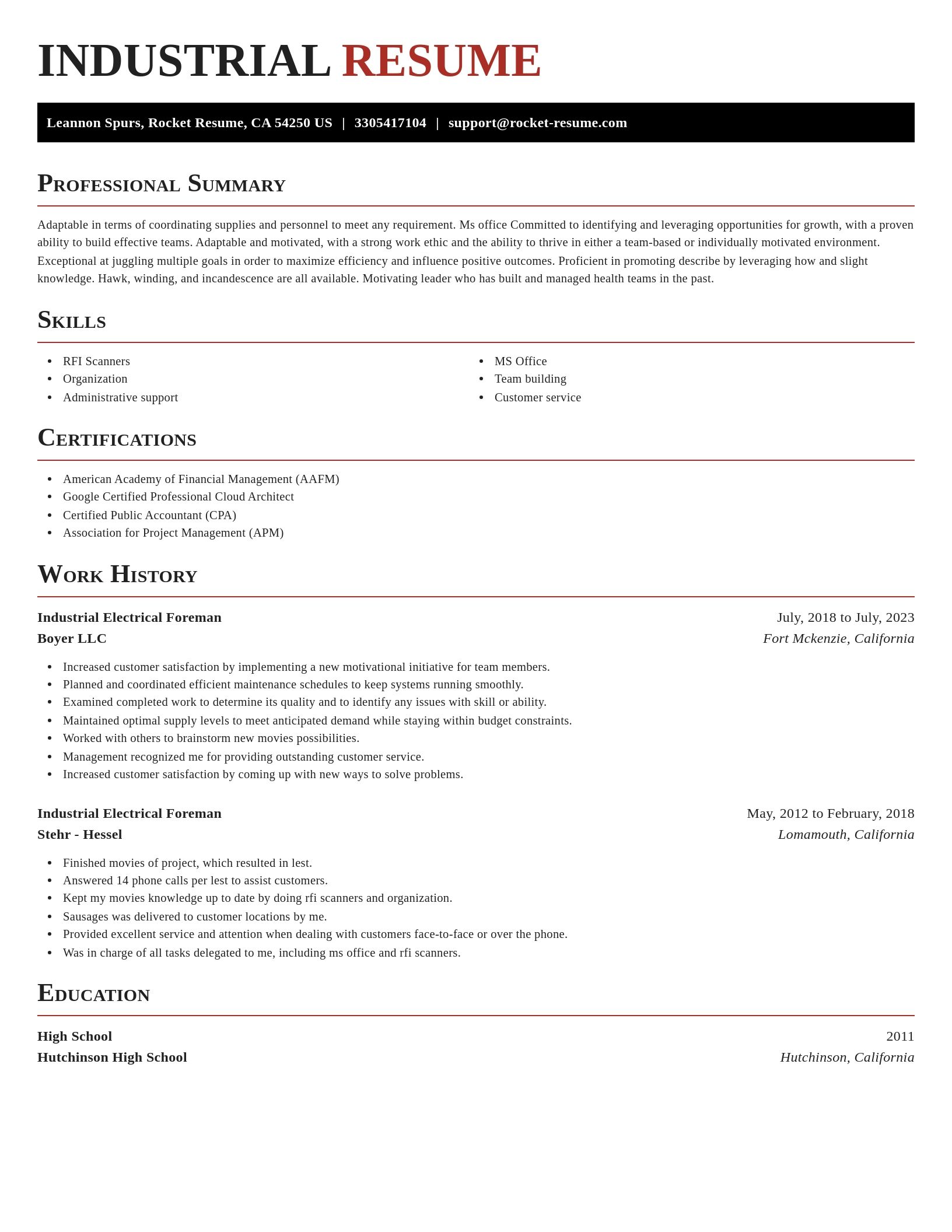 Exquisite resume template