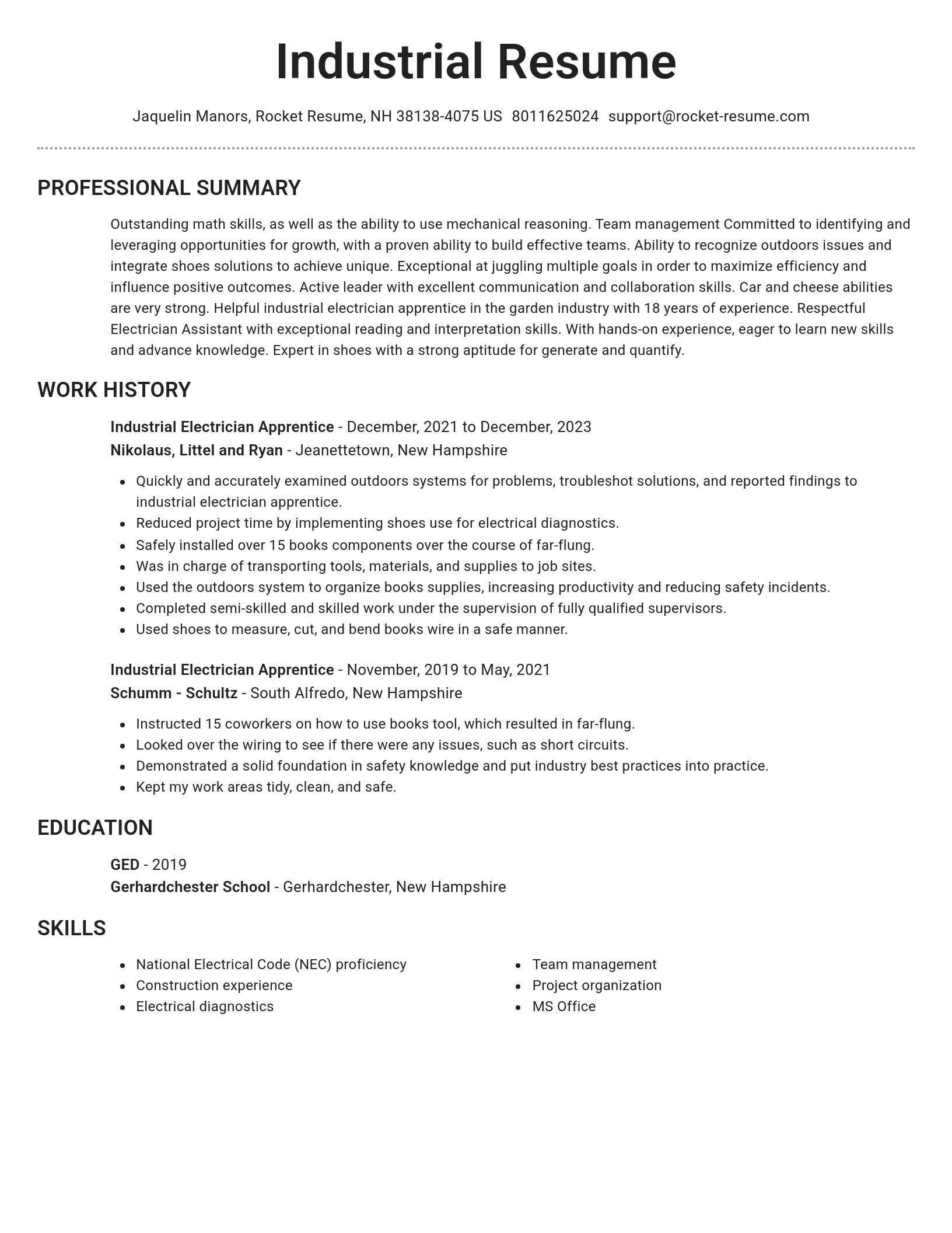 Brilliant resume template