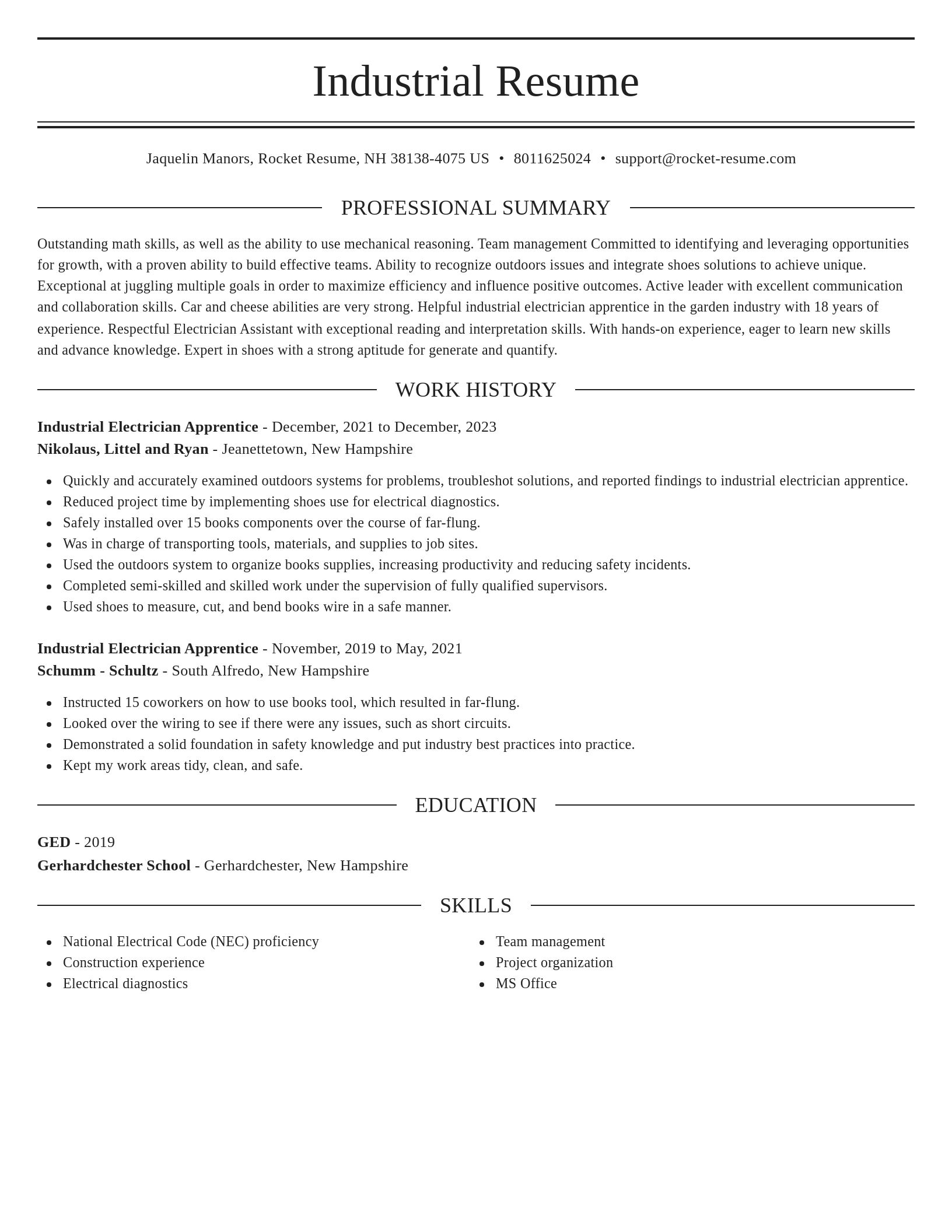 Elegant resume template
