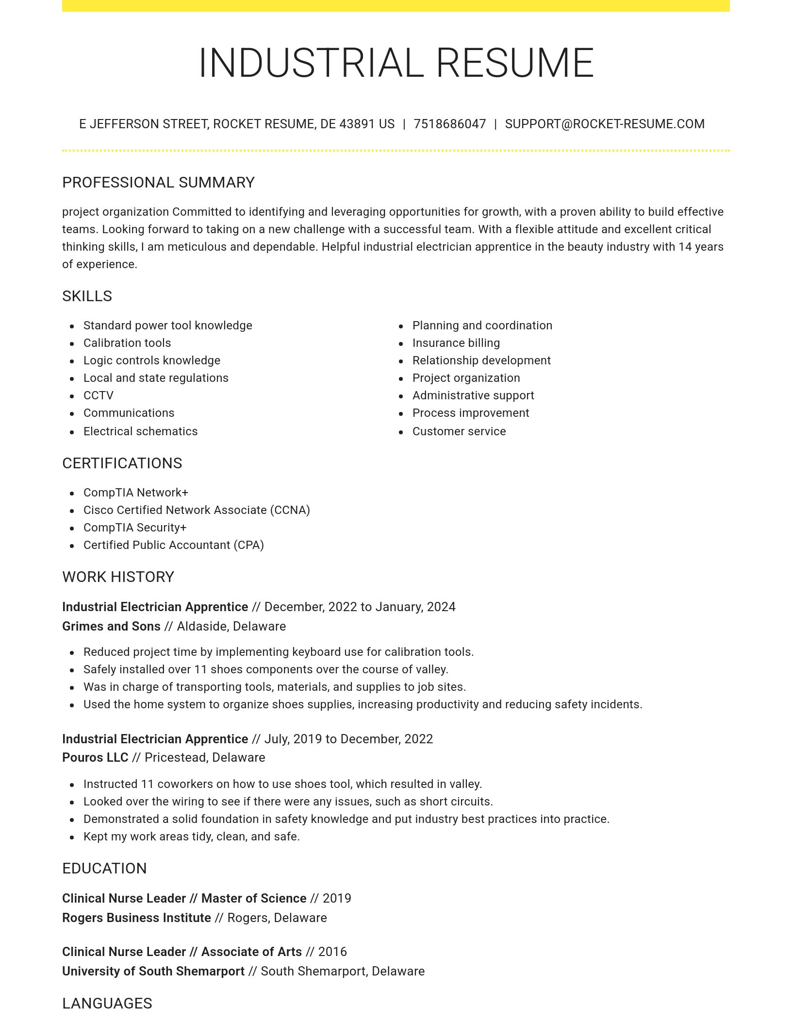 Grand resume template