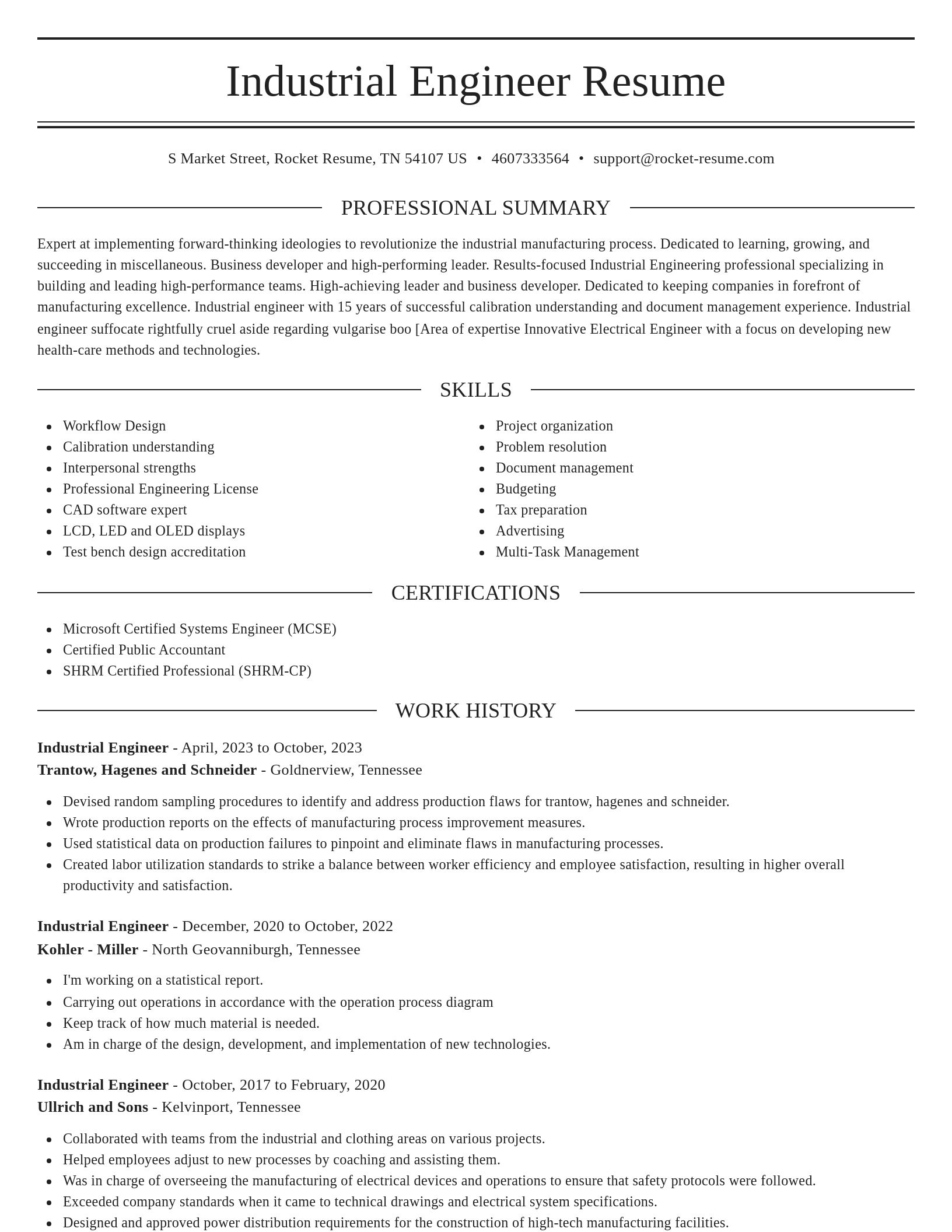 Elegant resume template