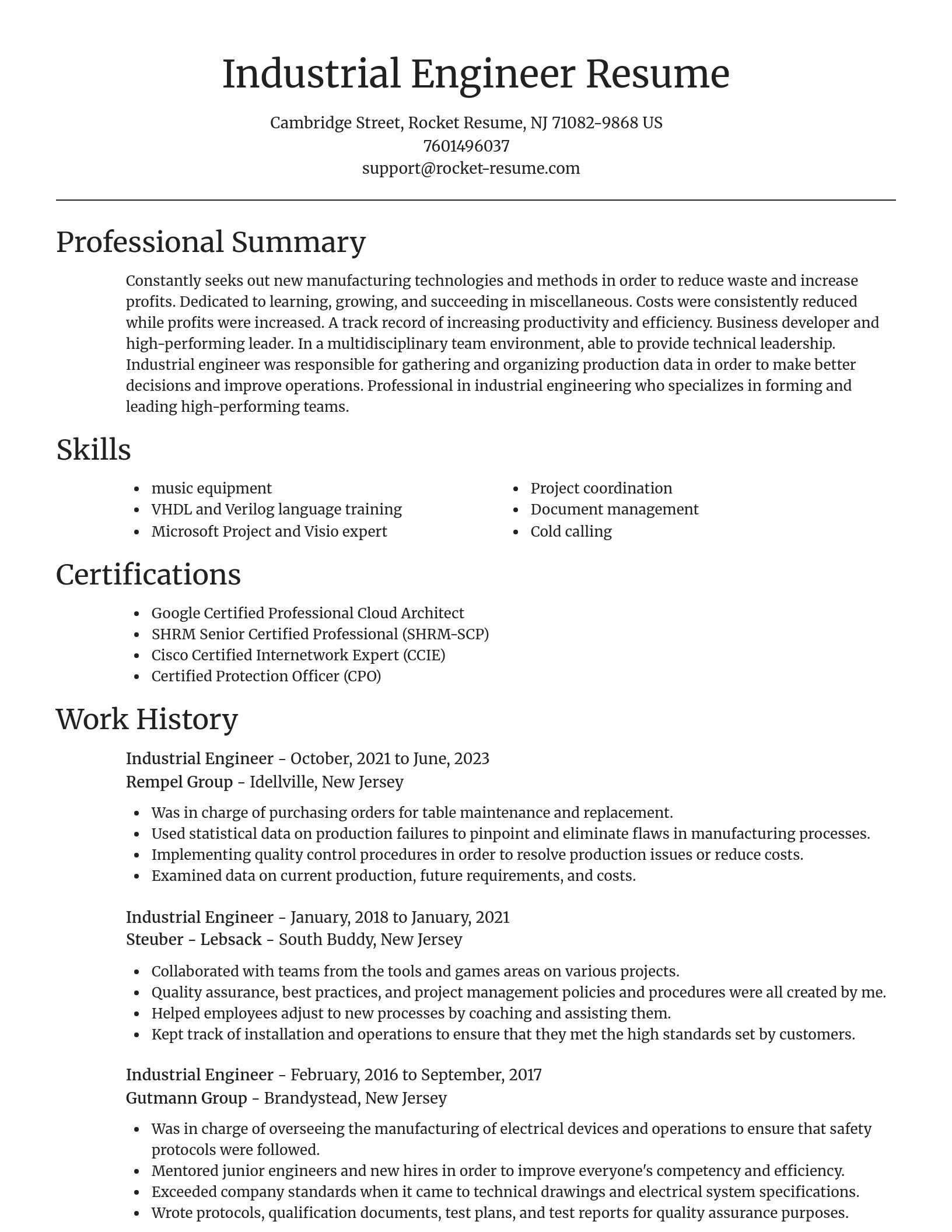 Focal Point resume template