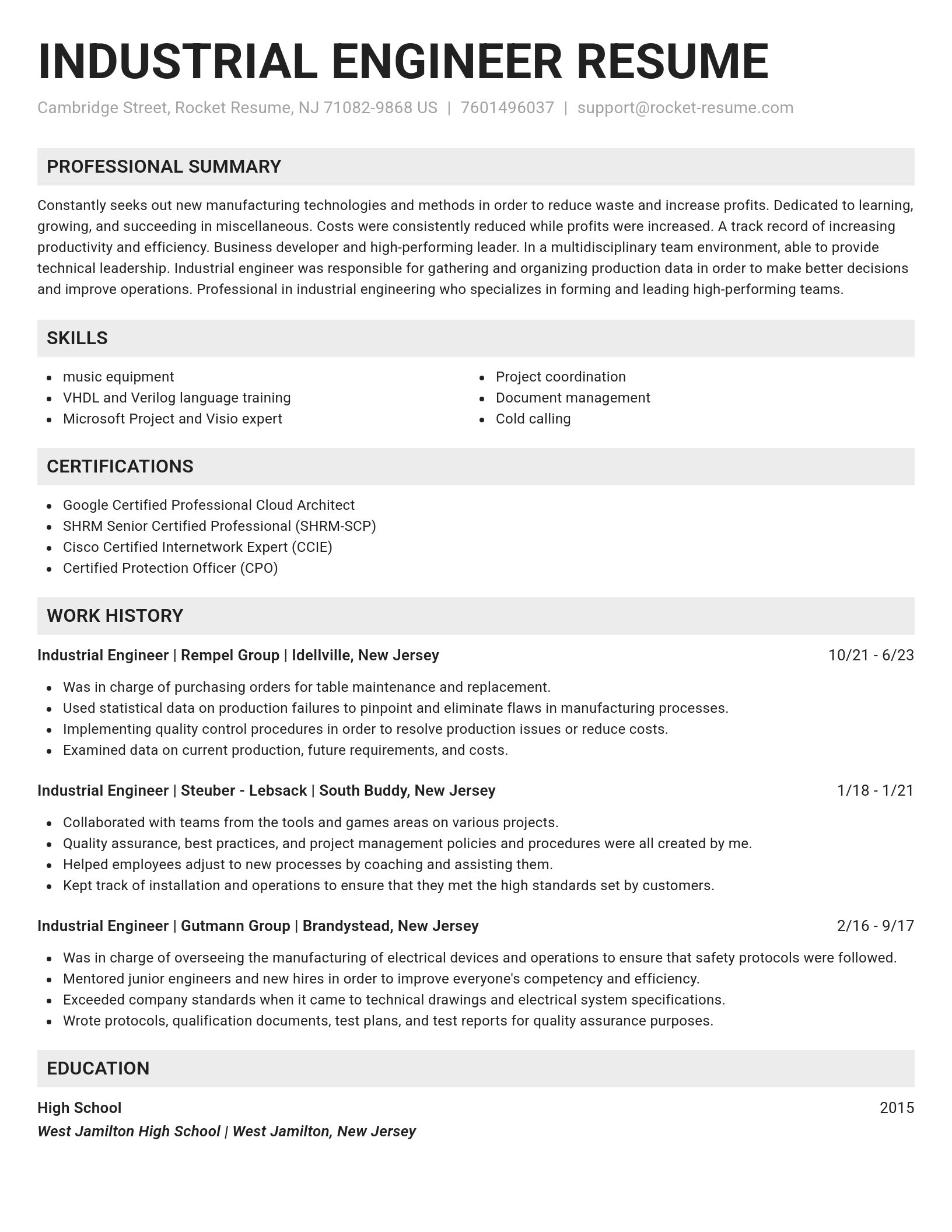 Genius resume template