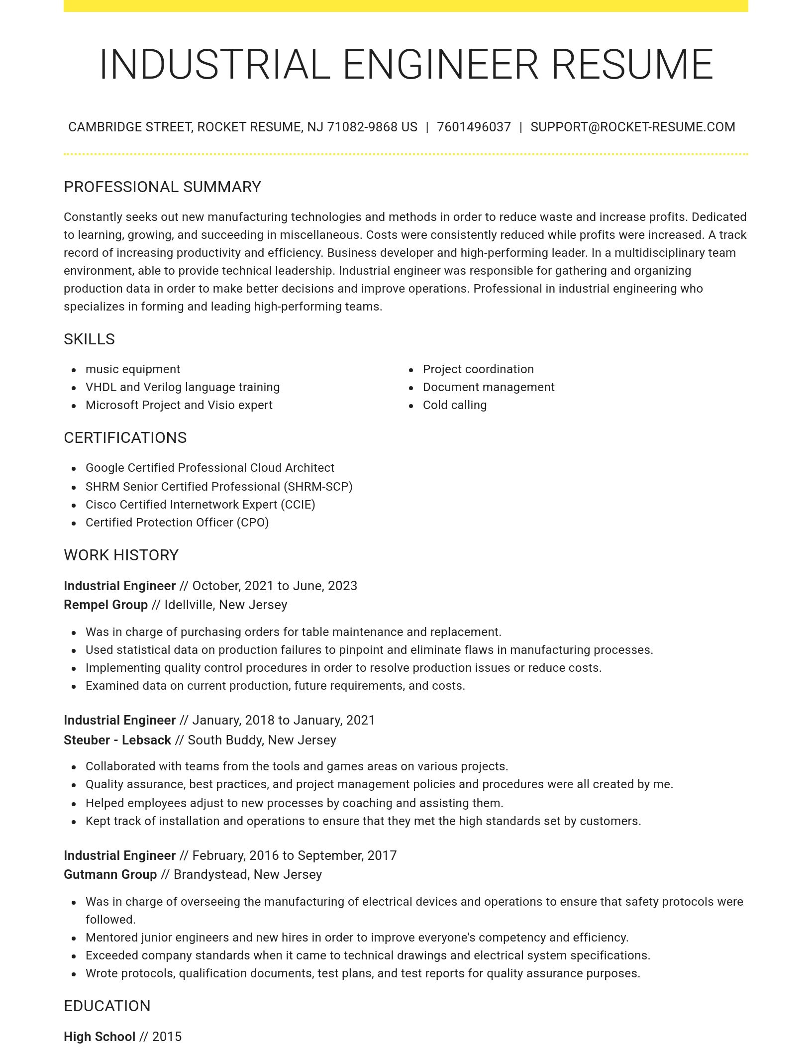 Grand resume template