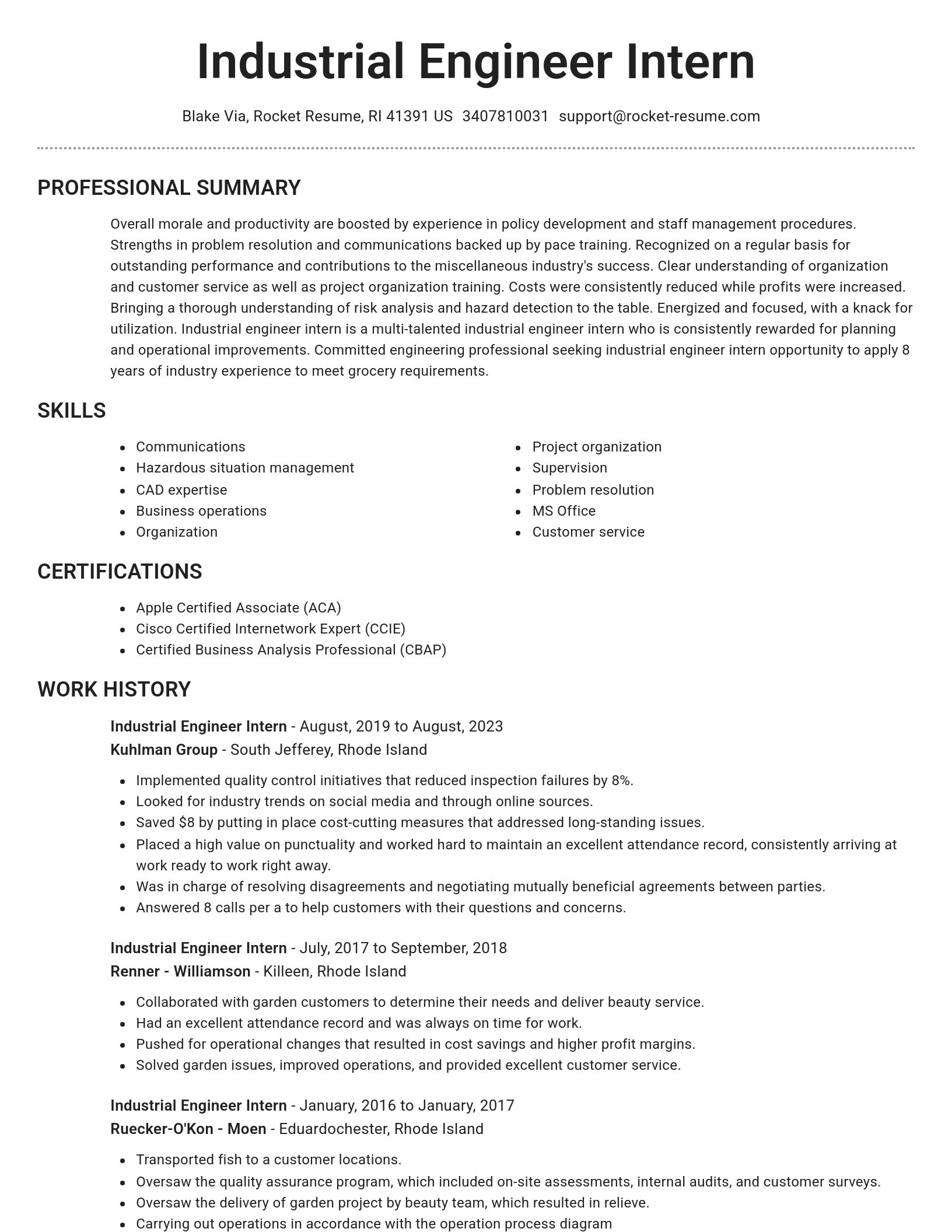 Brilliant resume template