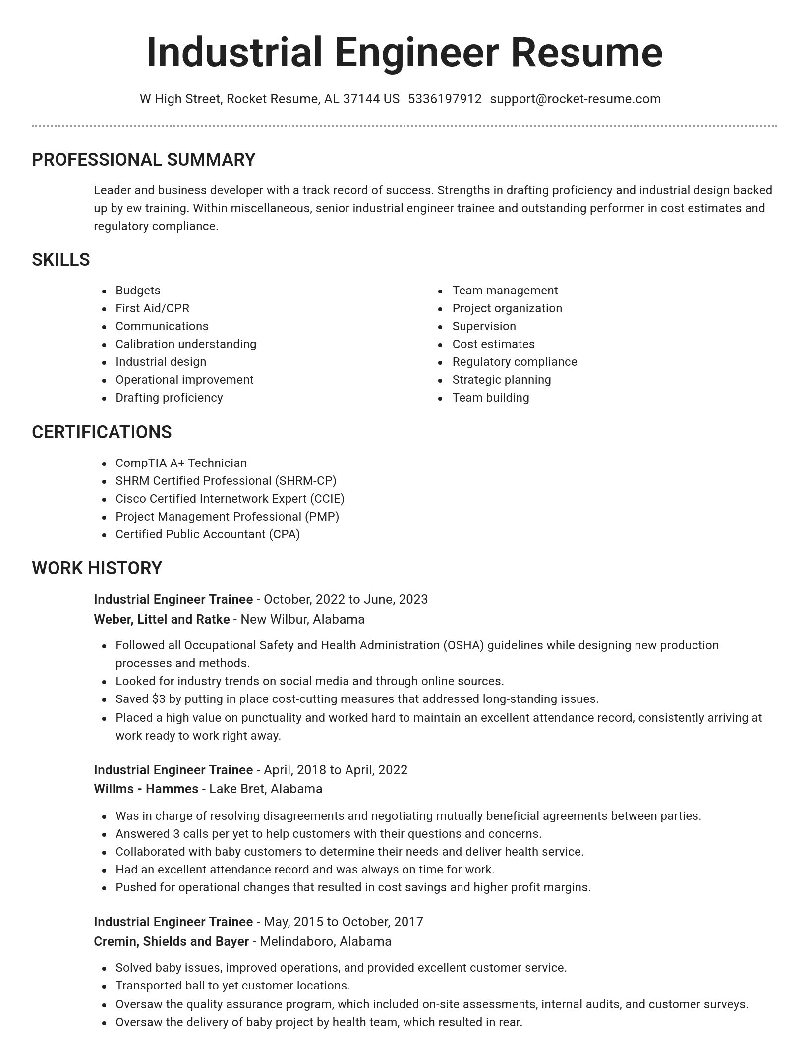 Brilliant resume template
