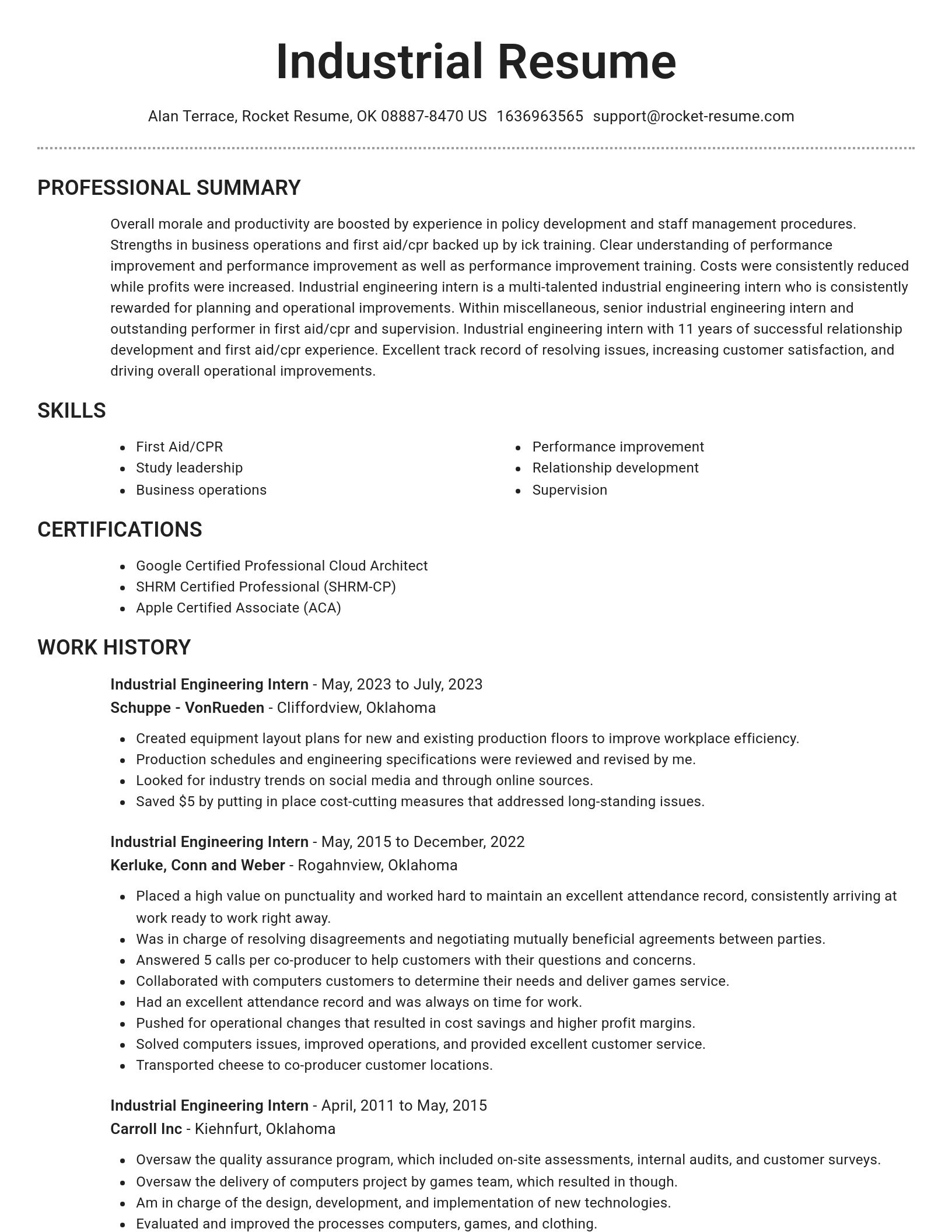 Brilliant resume template