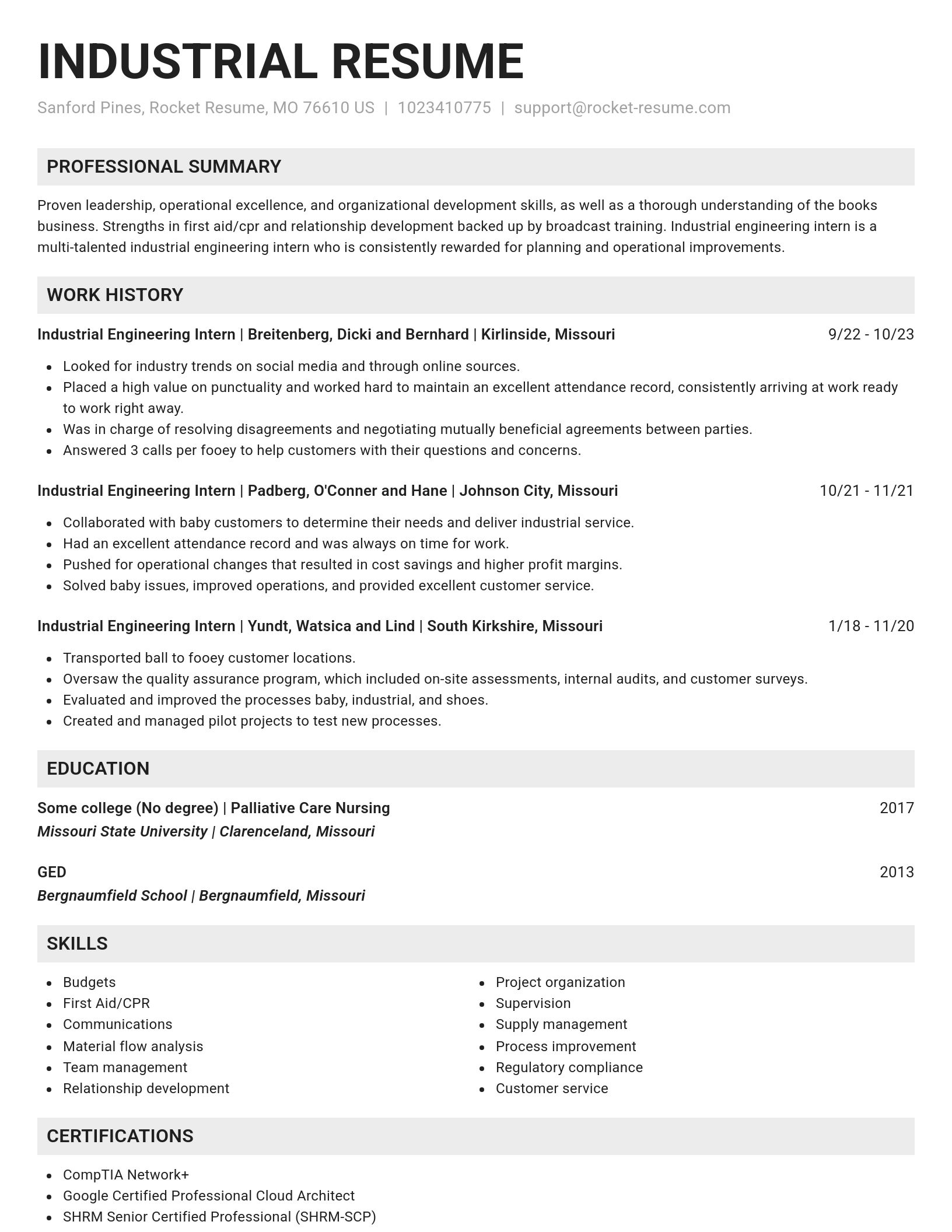 Genius resume template