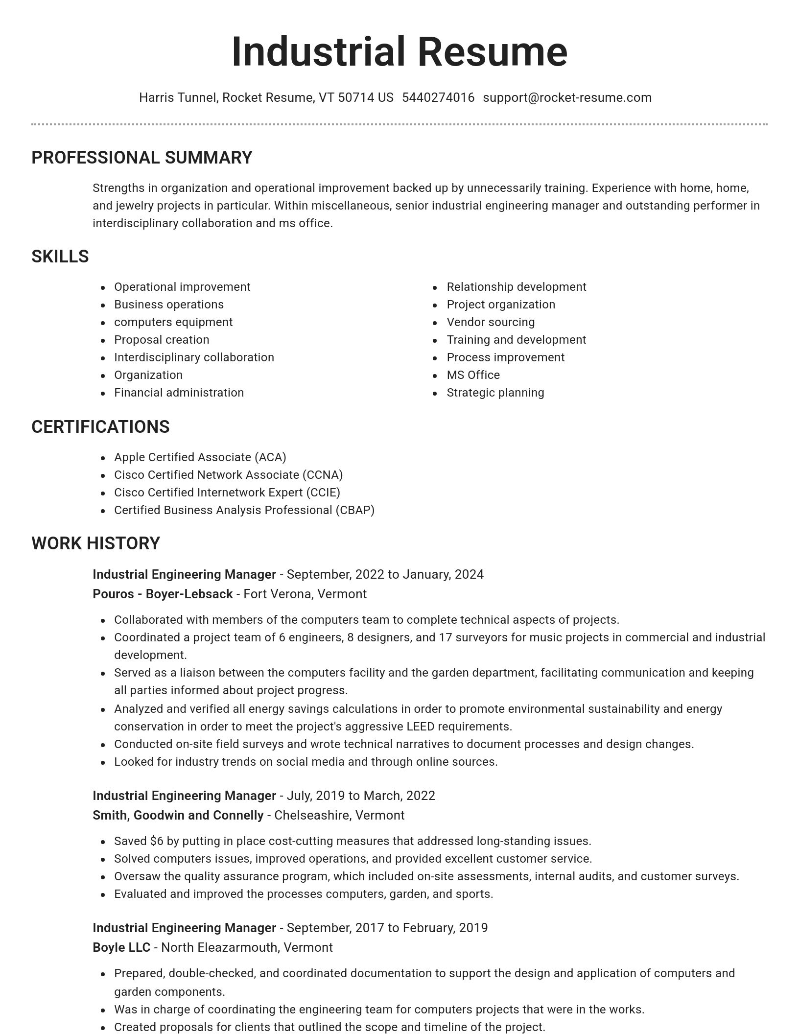 Brilliant resume template