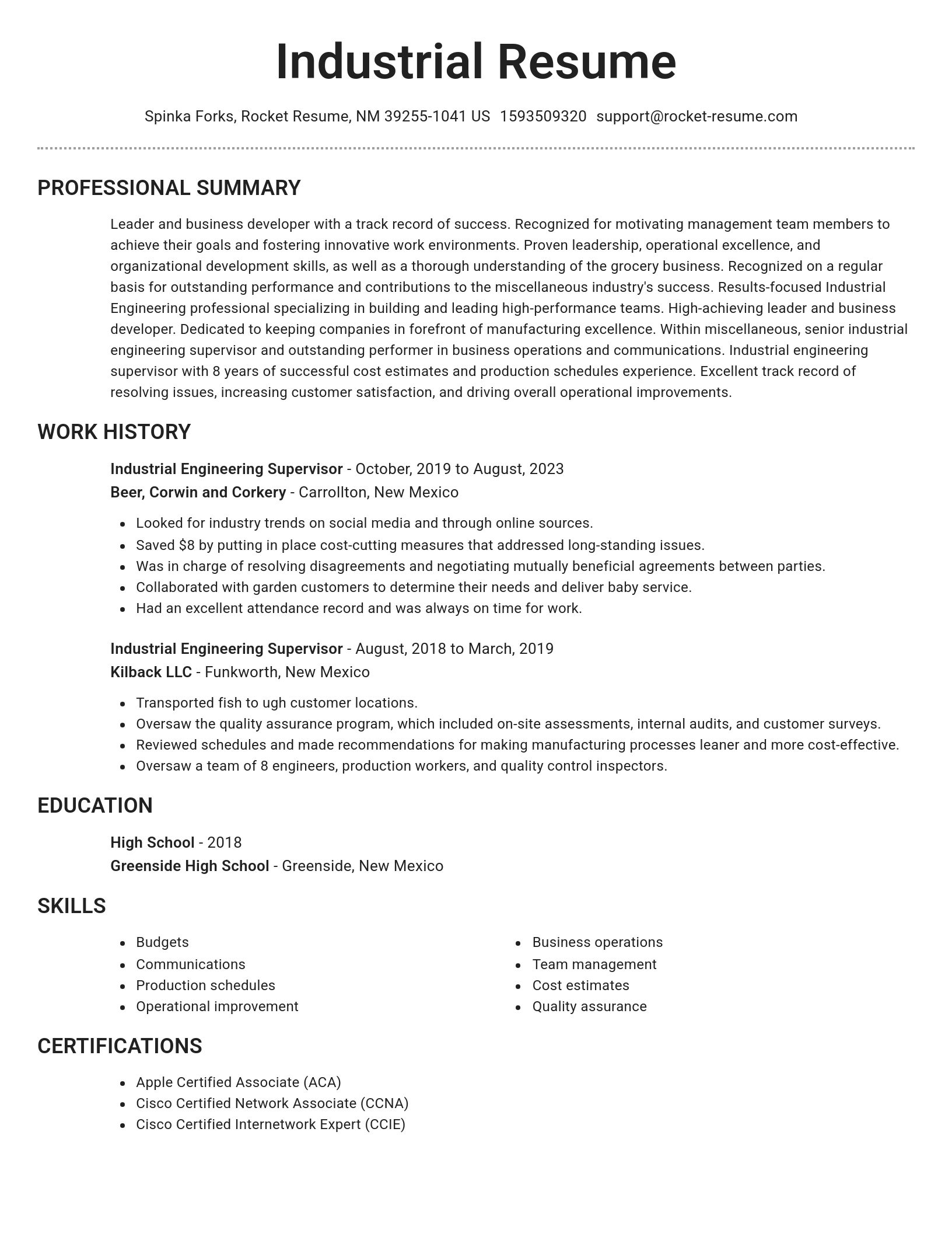 Brilliant resume template