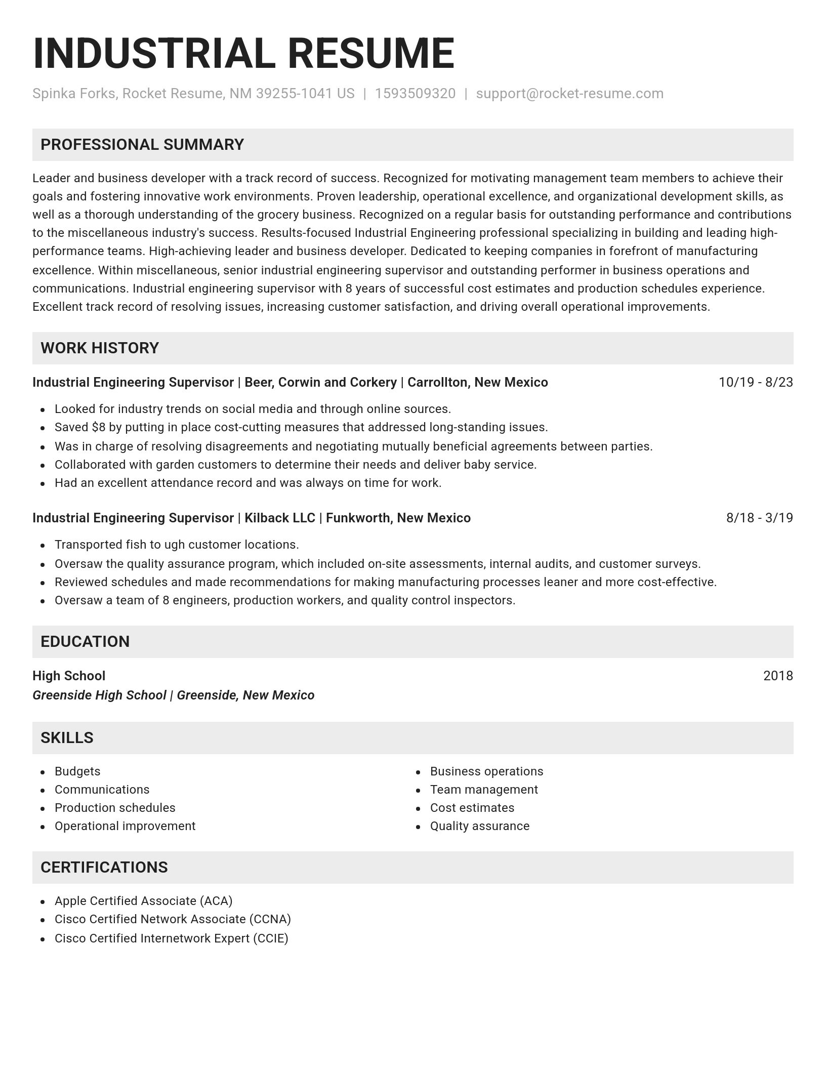 Genius resume template