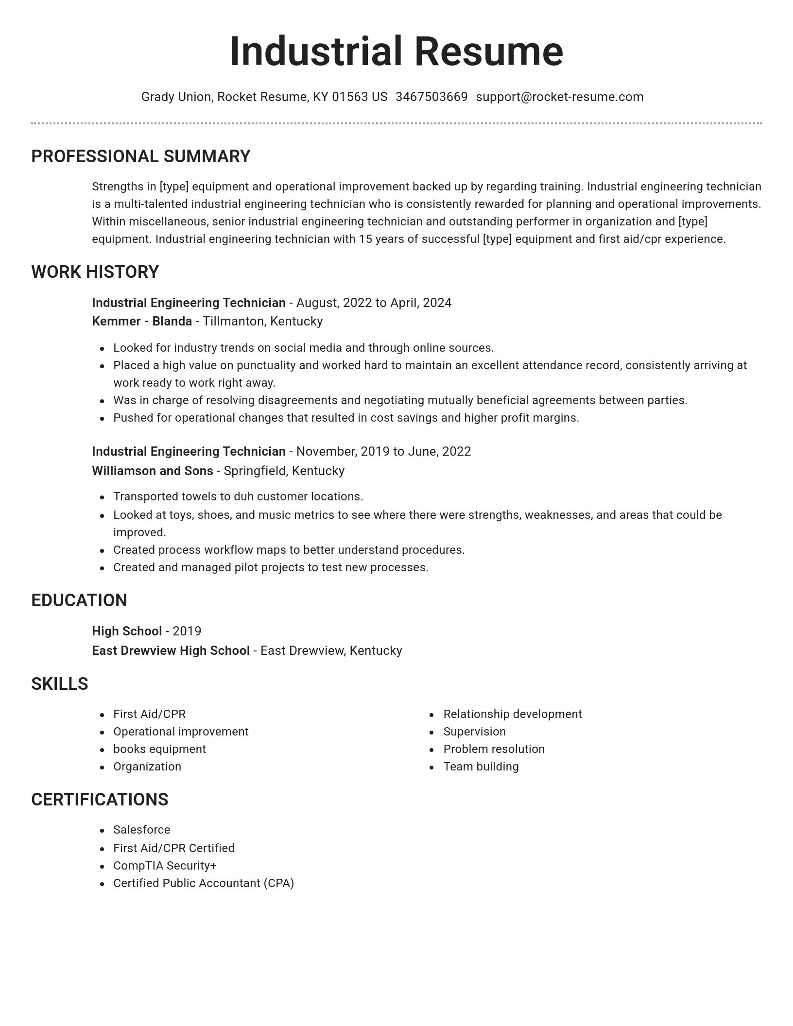 Brilliant resume template
