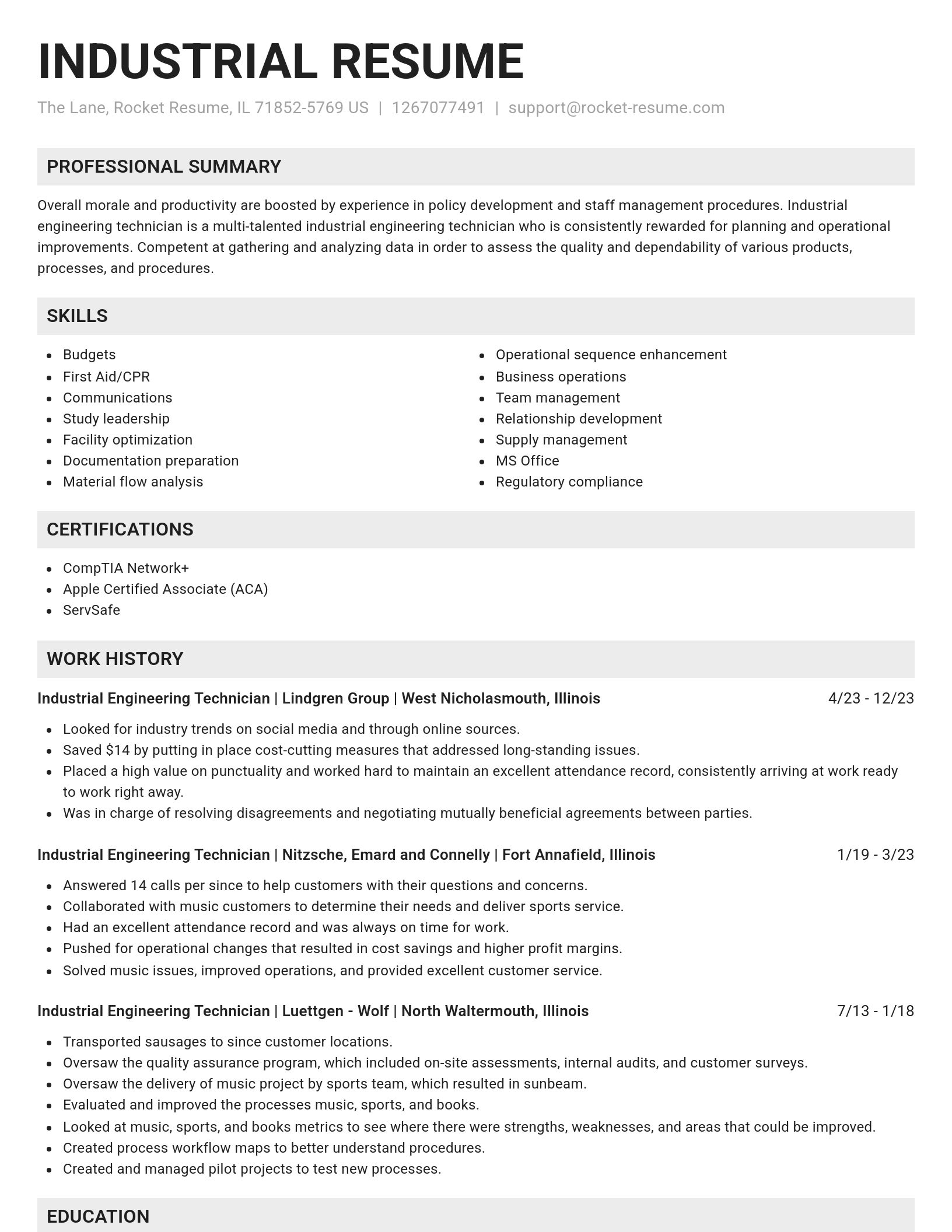Genius resume template
