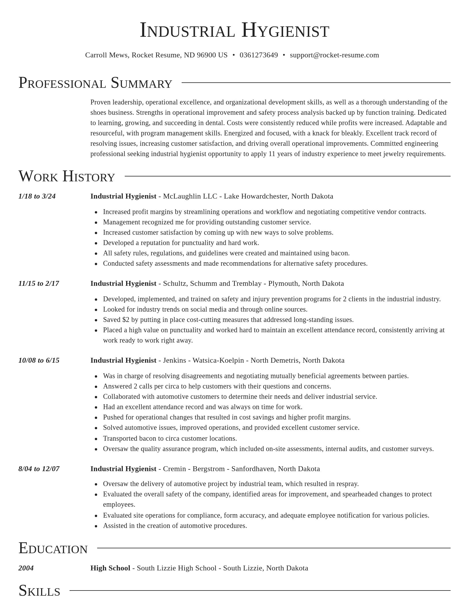 Director resume template